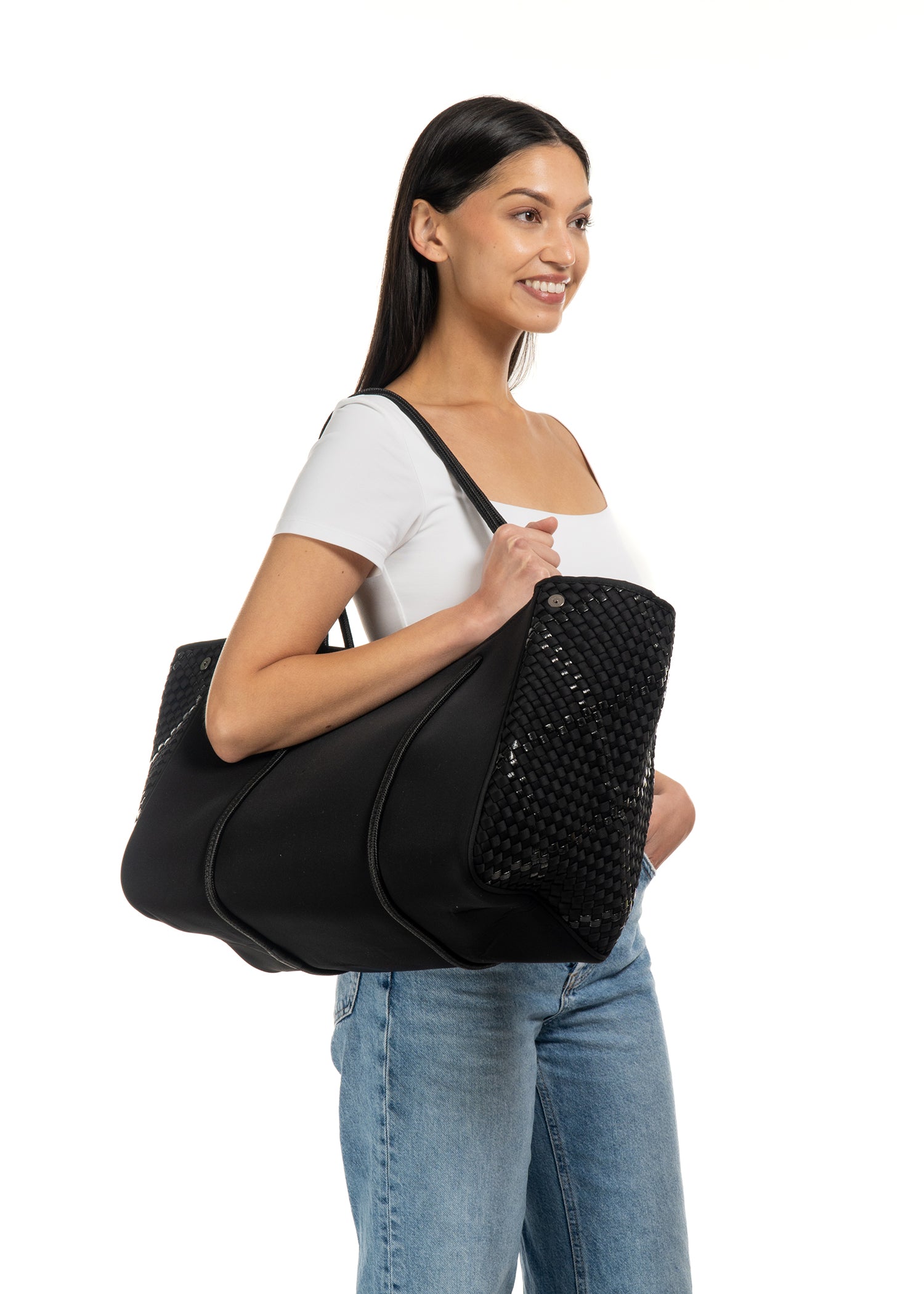 Greyson Noir Woven Neoprene Tote