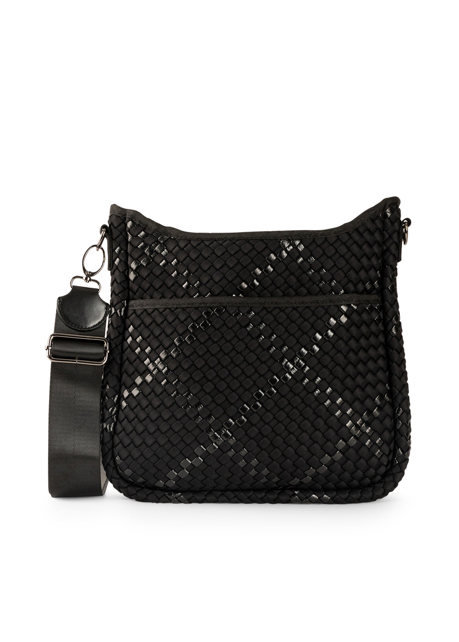 Blake Noir Woven Crossbody Bag