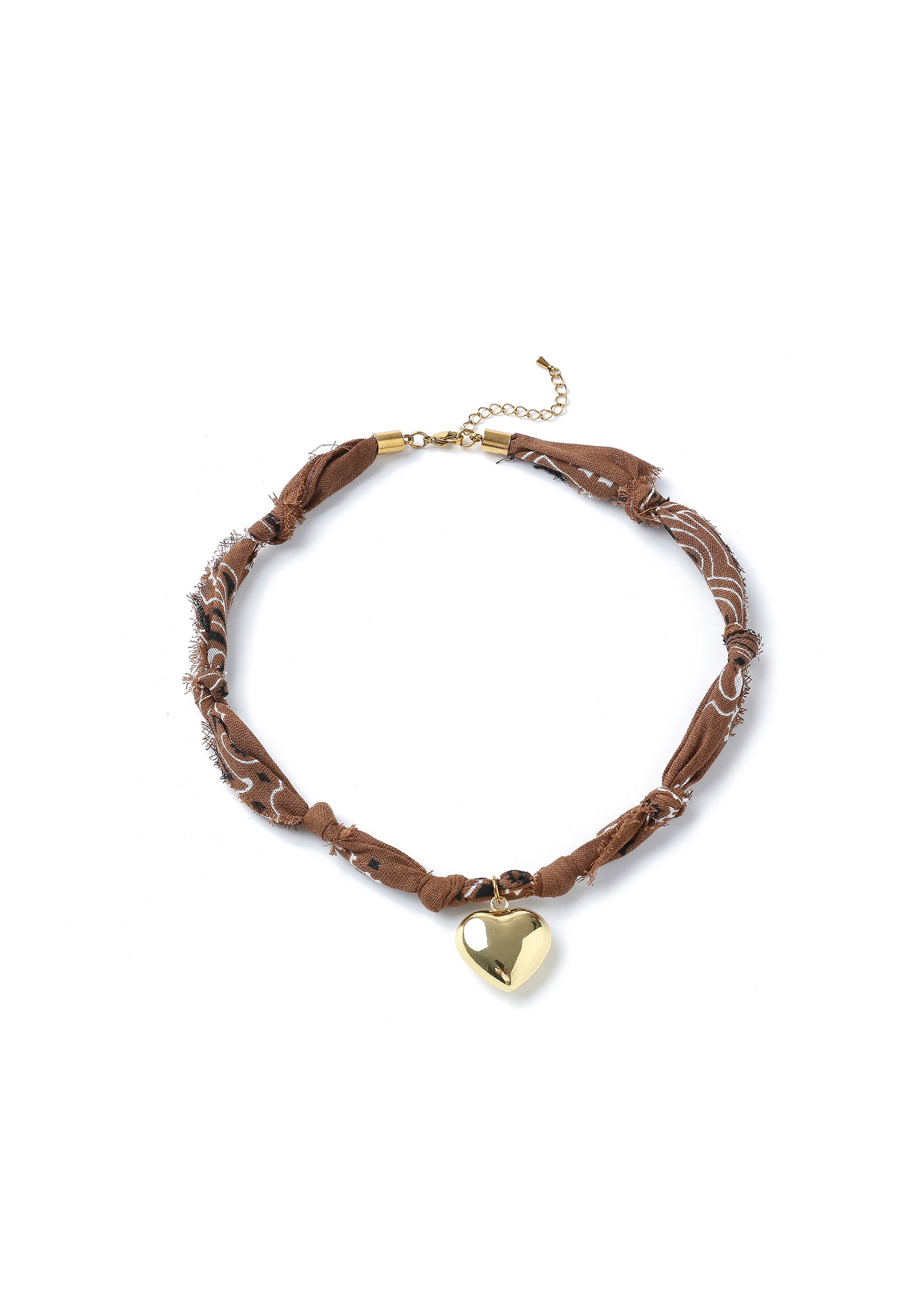 Hayley Heart Necklace Chocolate