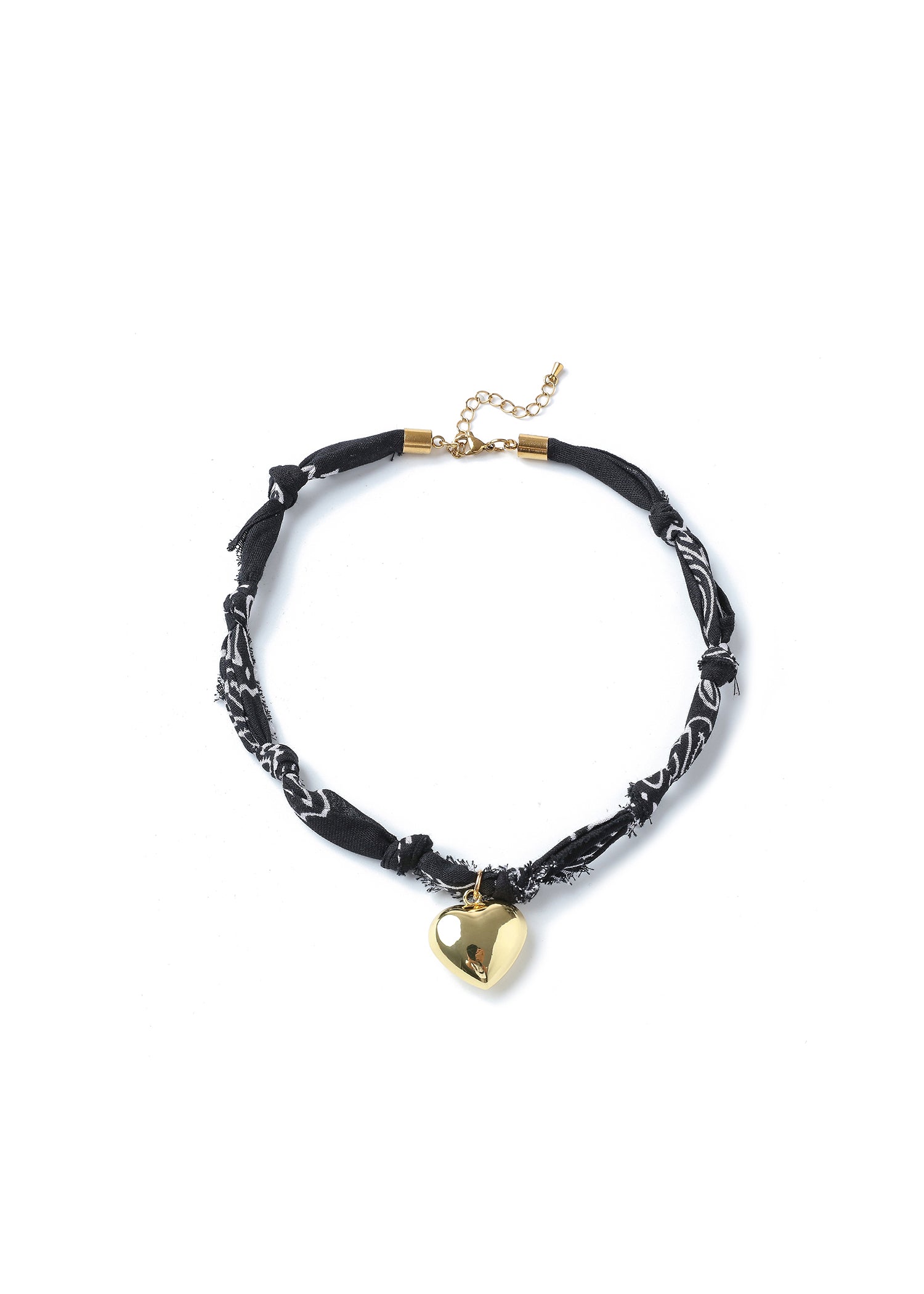 Hayley Heart Necklace Black