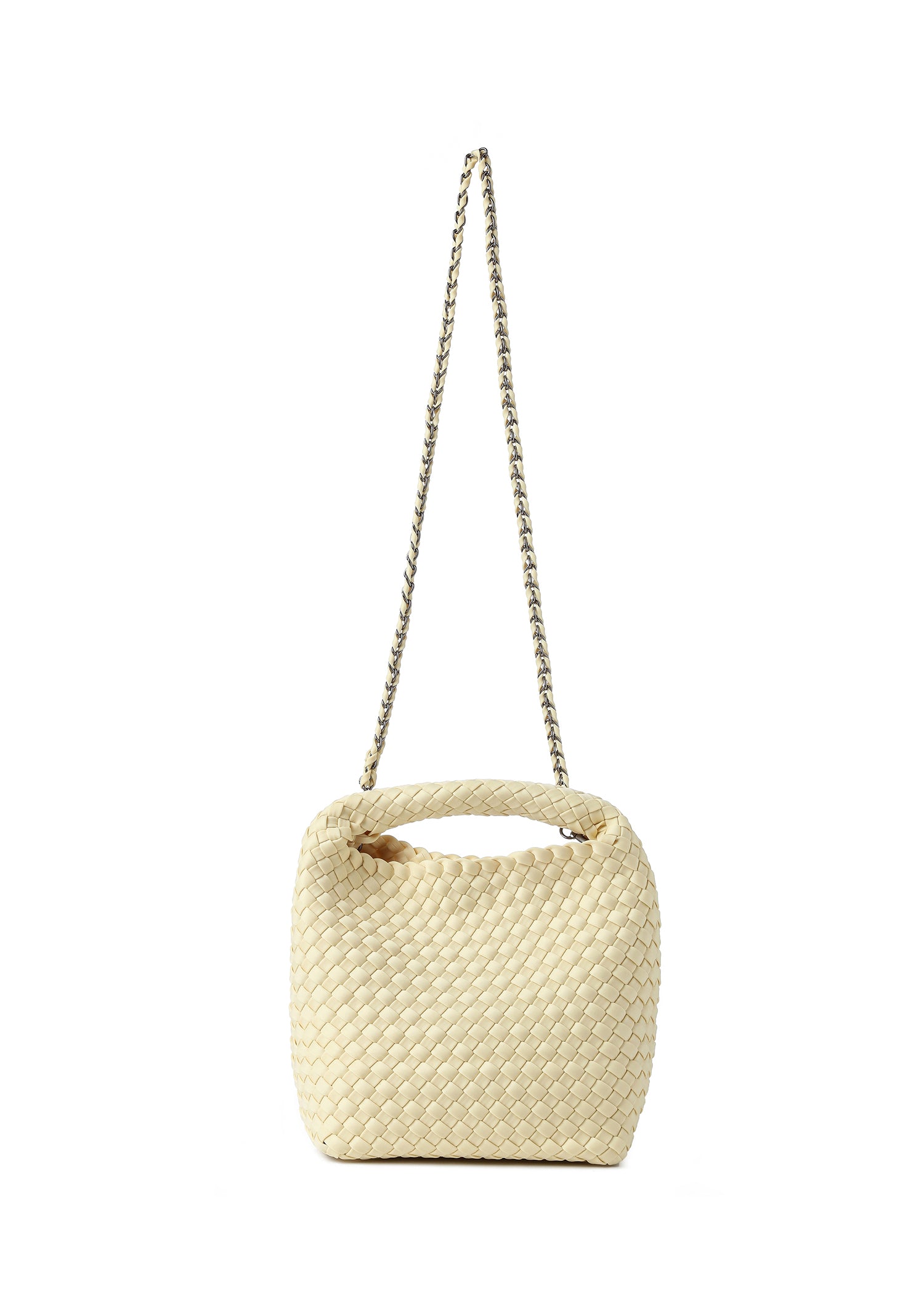 Shelly Butter Woven Bucket Bag