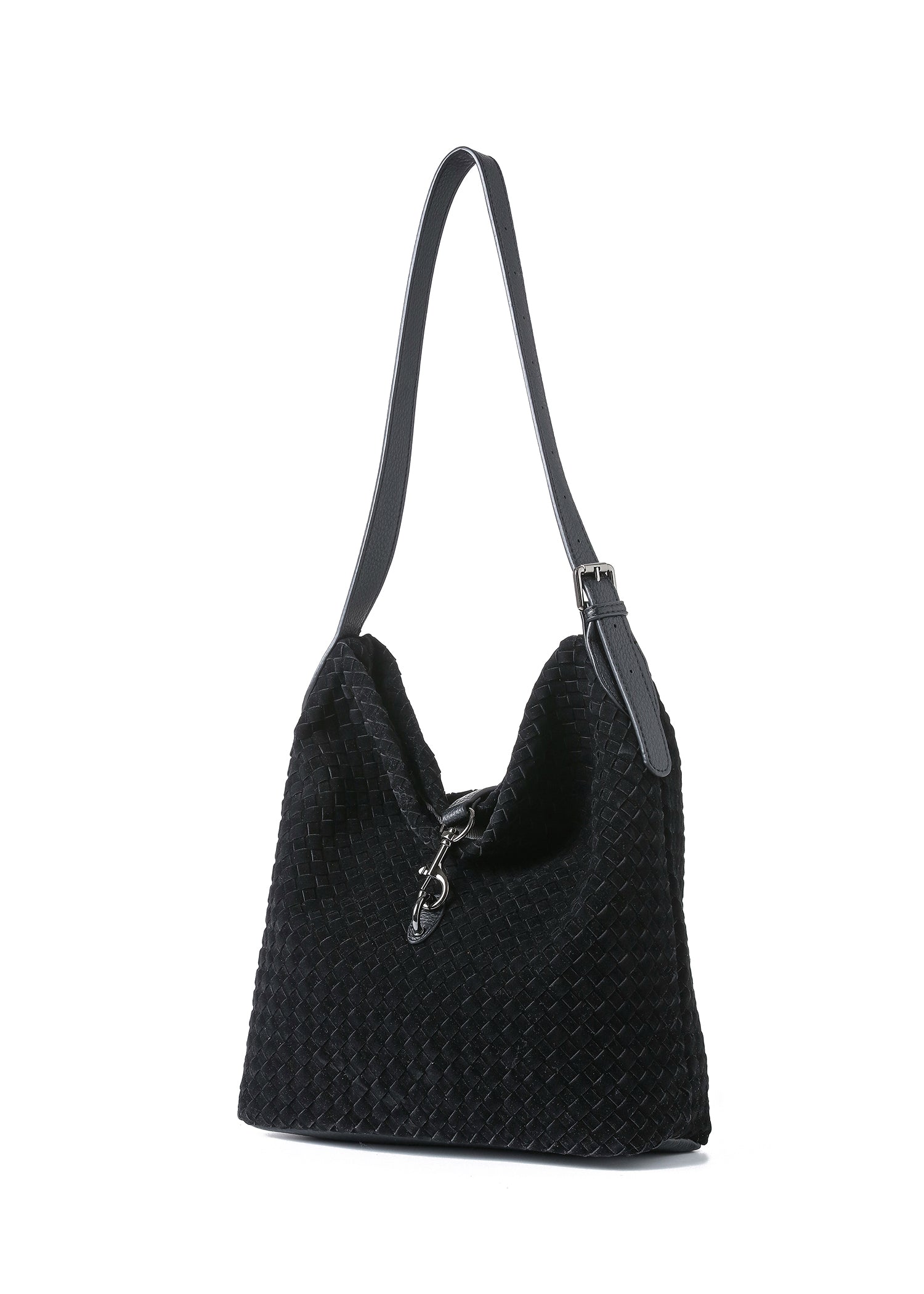 Sandy Woven Black Shoulder Bag