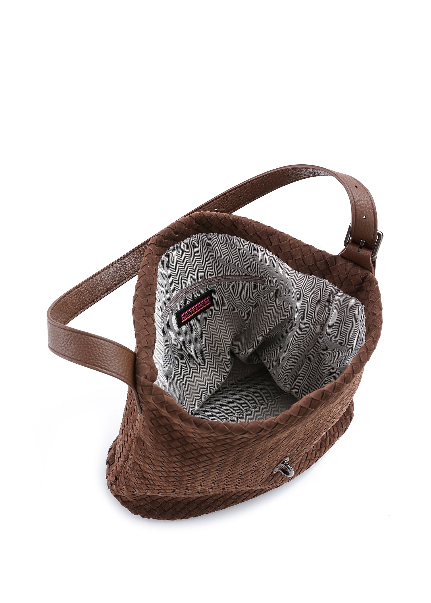 Sandy Woven Chocolate Shoulder Bag