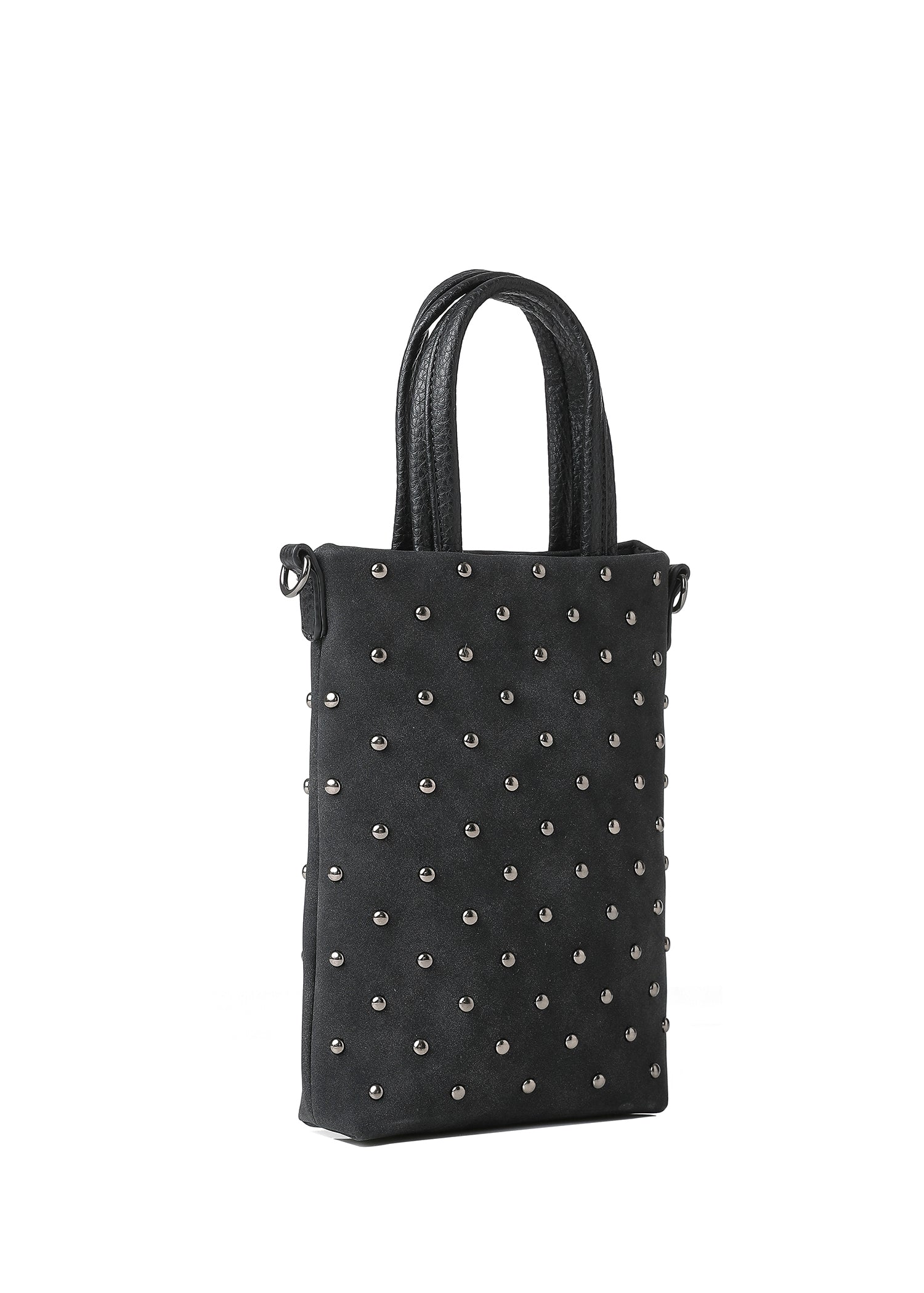 Mila Black Studded Suede Phone Crossbody Bag PRE-ORDER SHIPS 9/15