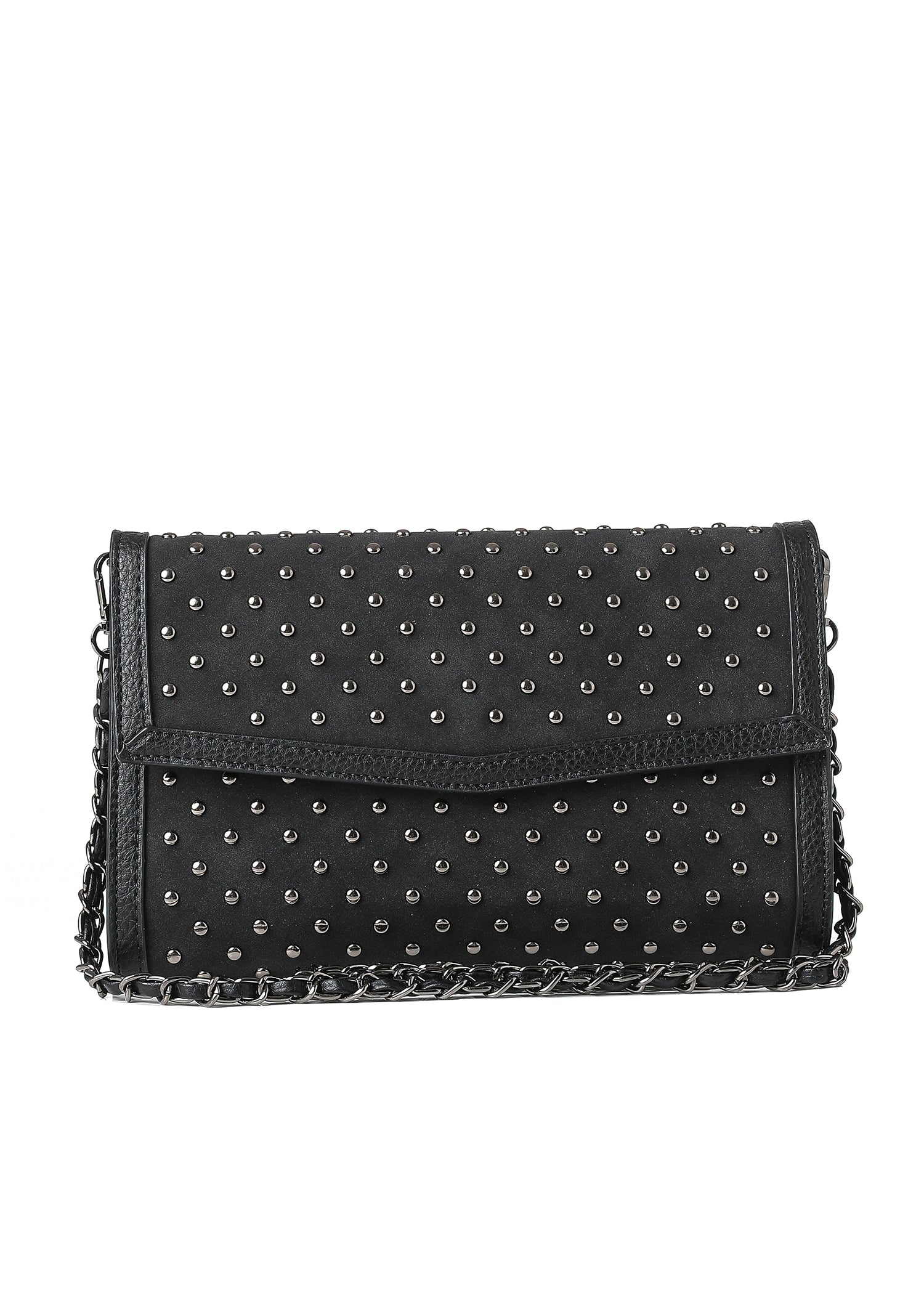 Beth Black Studded Clutch PRE-ORDER SHIPS 9/15