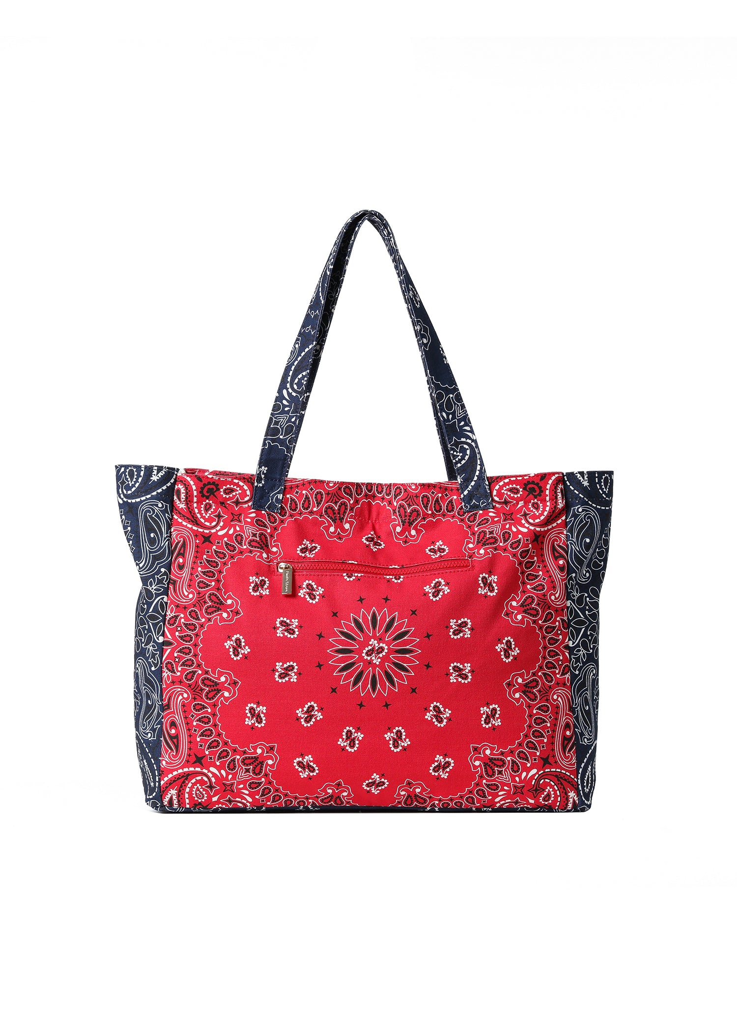 Bailey Red/Navy Bandana Tote with MONOGRAM