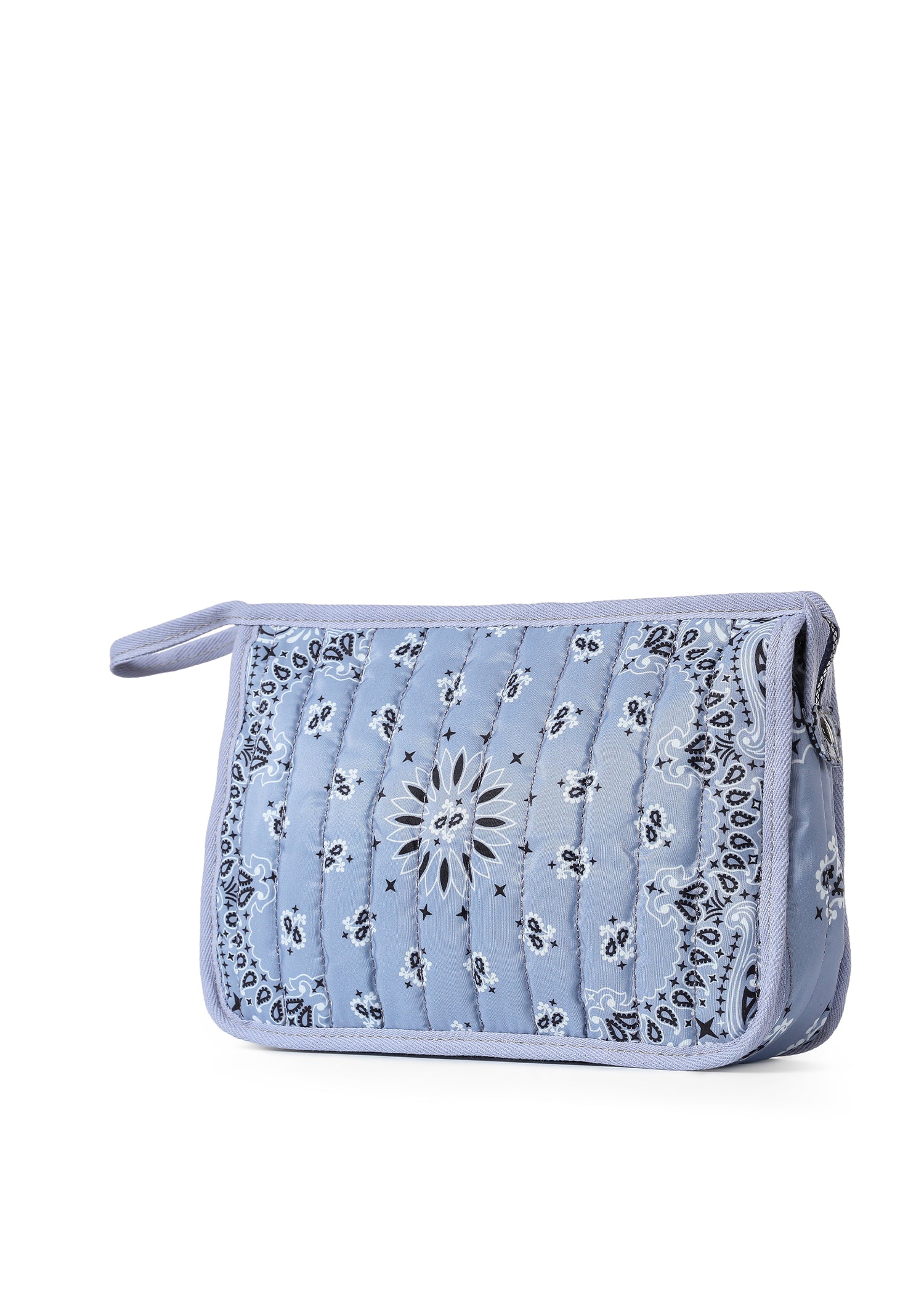 Beau Light Blue Bandana Pouch with Monogram