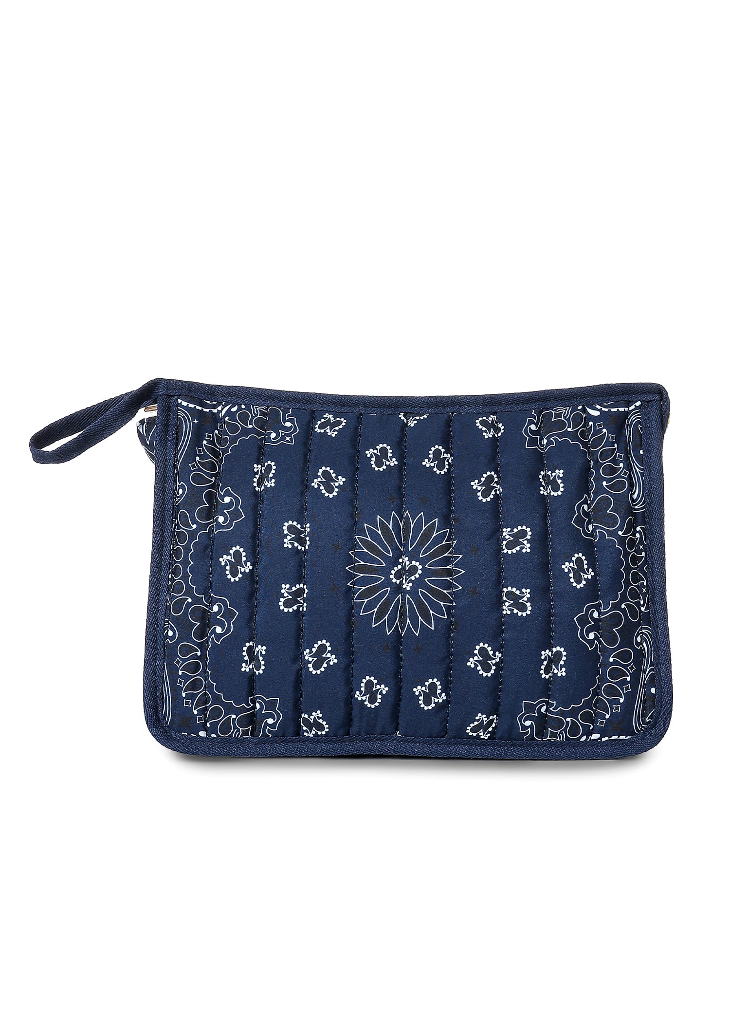 Beau Navy/Yellow Bandana Pouch
