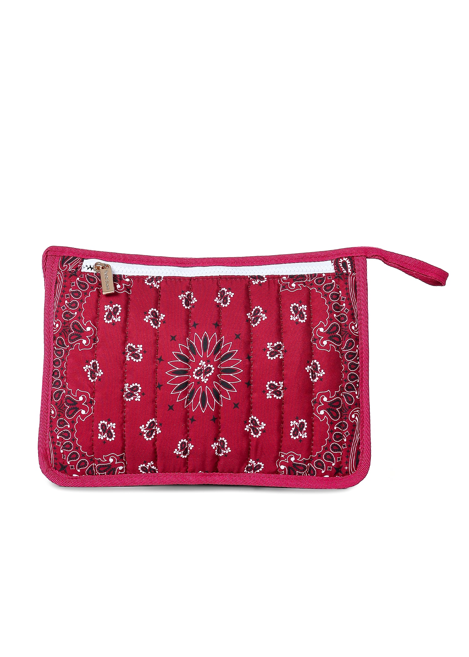 Beau Crimson/White Bandana Pouch