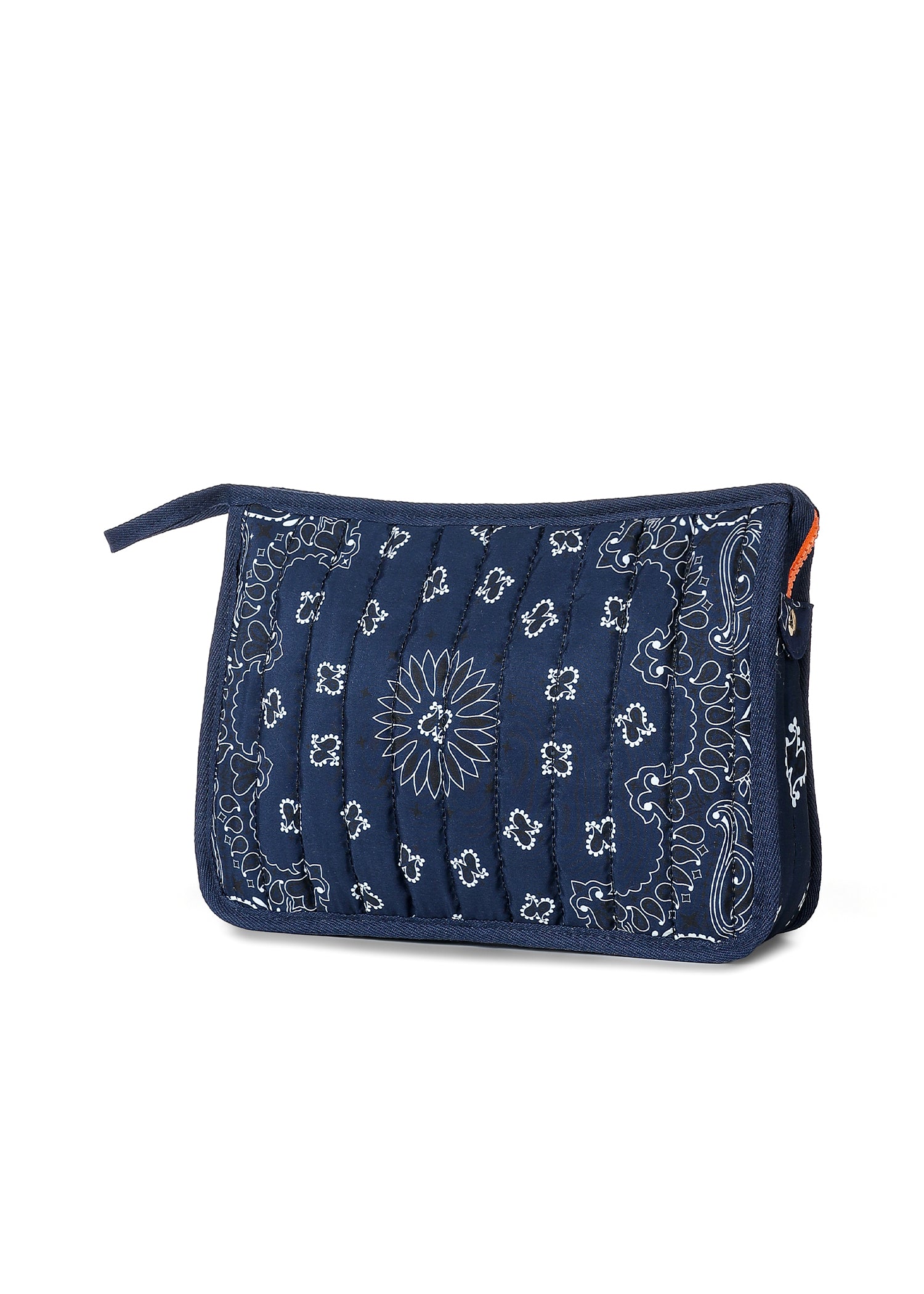 Beau Navy/Orange Bandana Pouch
