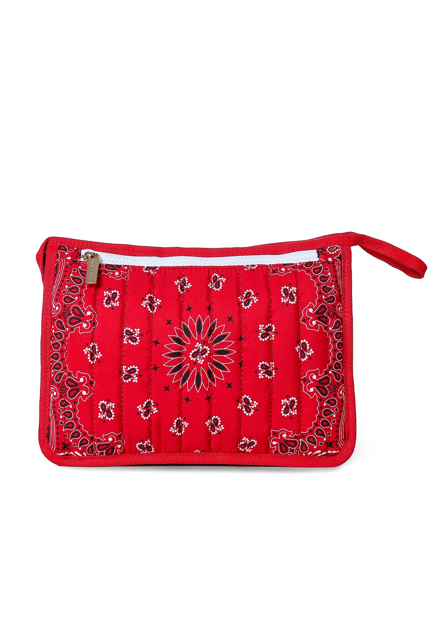 Beau Red/White Bandana Pouch