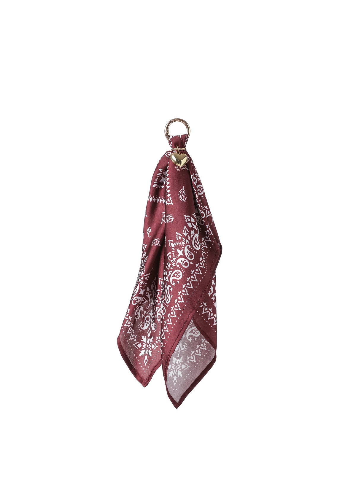 Romy Bandana Bag Charm Burgundy display picture 2