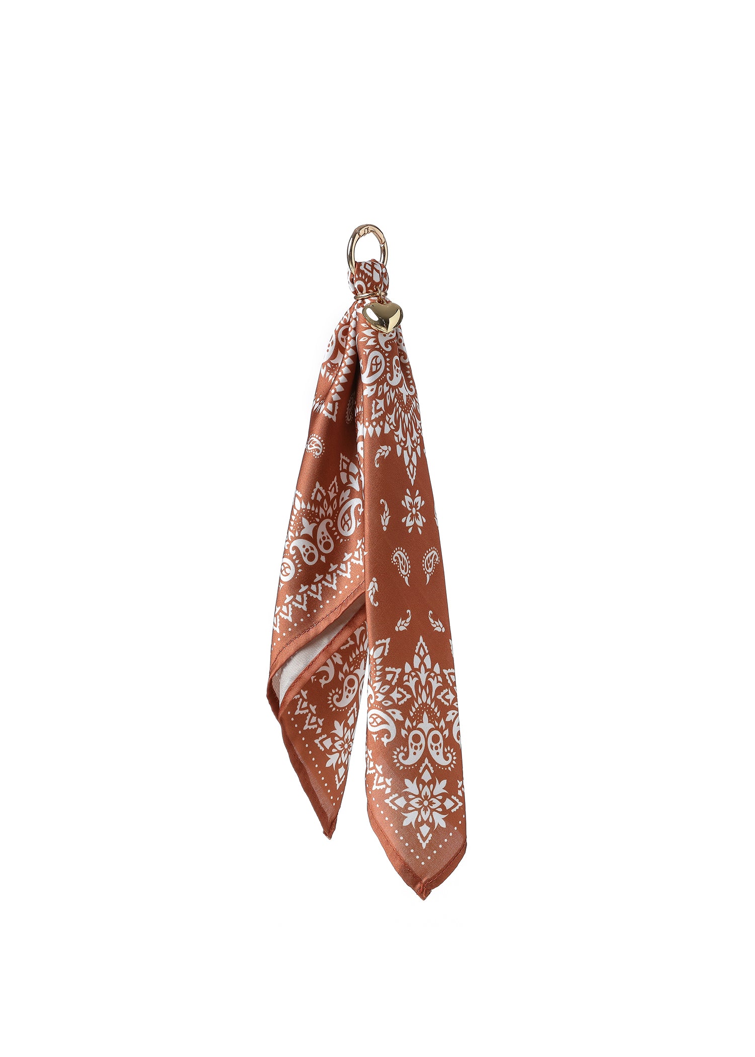 Romy Bandana Bag Charm Chestnut