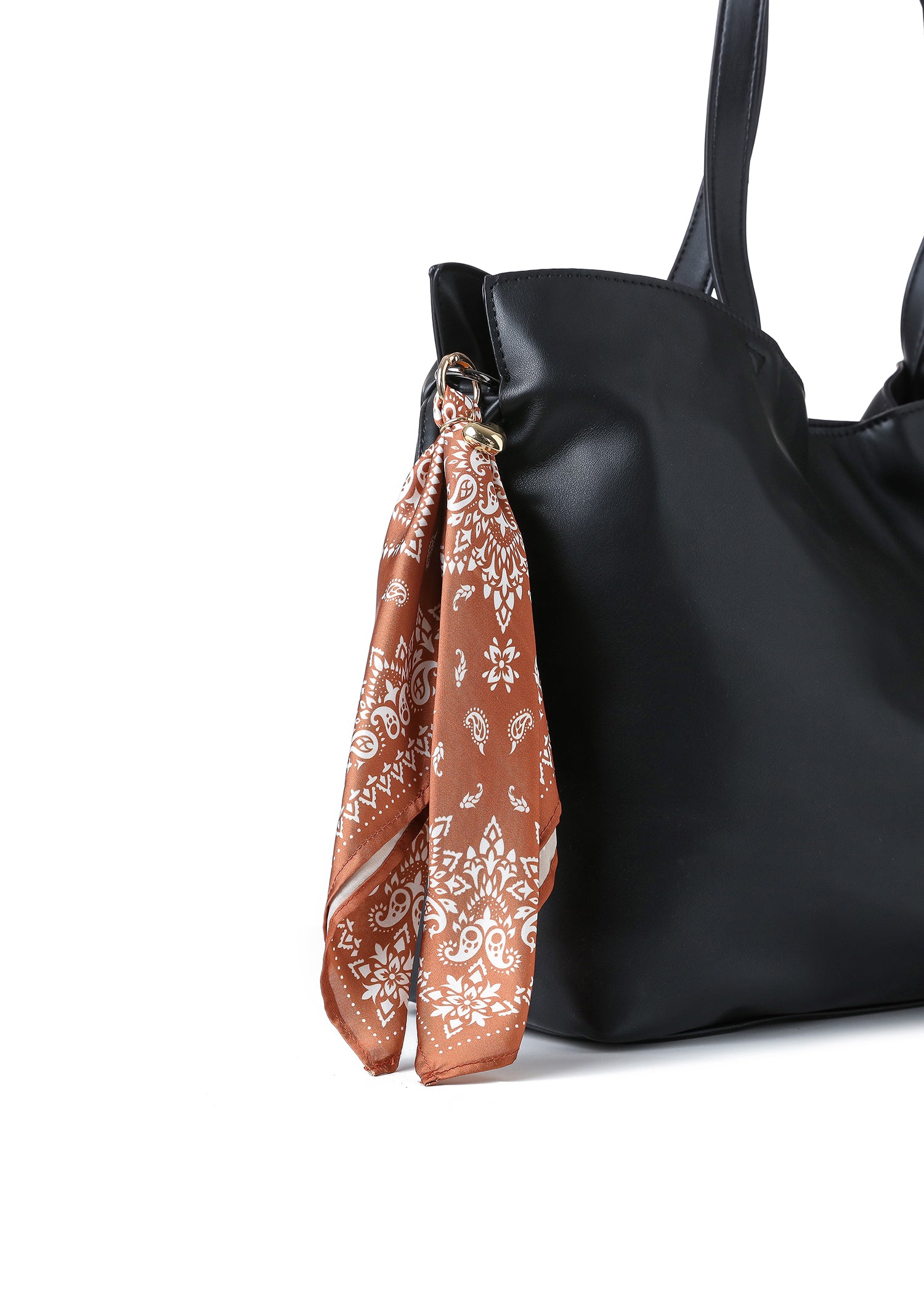 Romy Bandana Bag Charm Chestnut