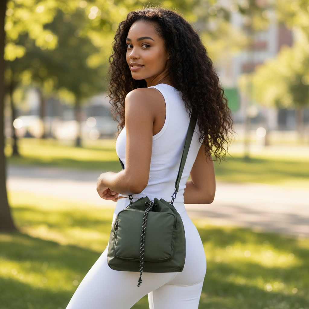 Harley Olive Bucket Bag