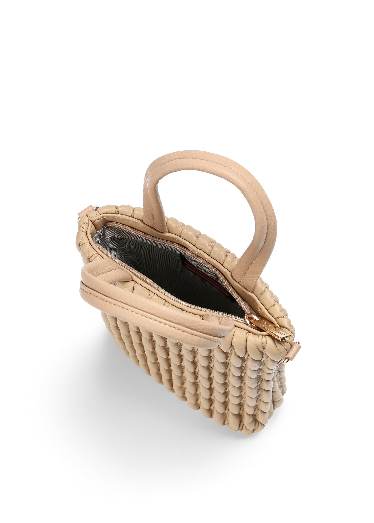 Mila Biscuit Twisted Vegan Leather Mini Tote Crossbody Bag