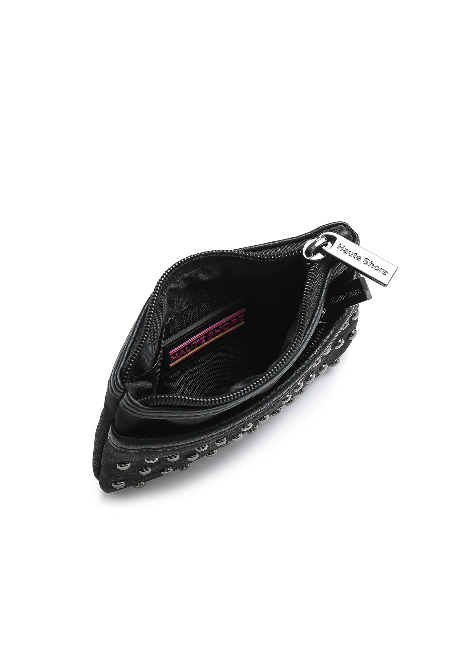 Max Black Studded Suede Card Case PRE-ORDER SHIPS 9/15
