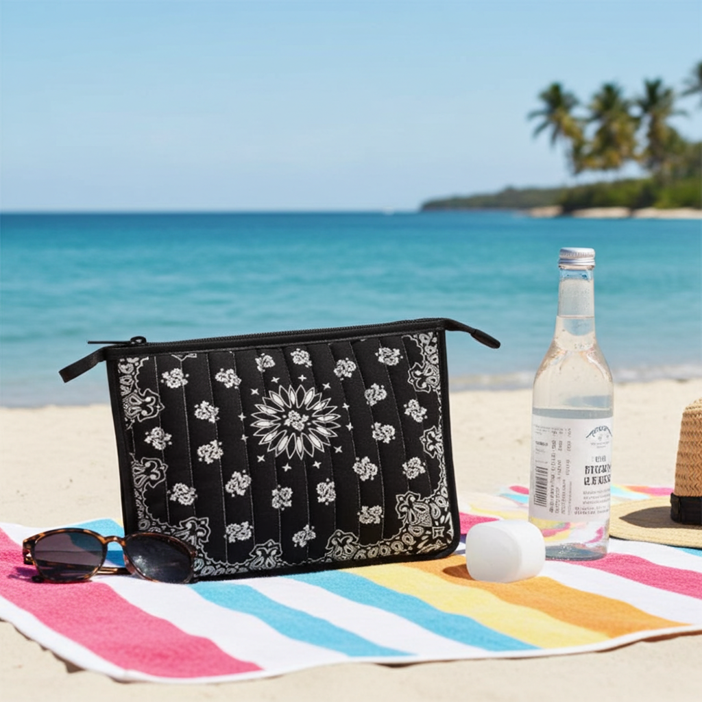 Beau Black Bandana Pouch