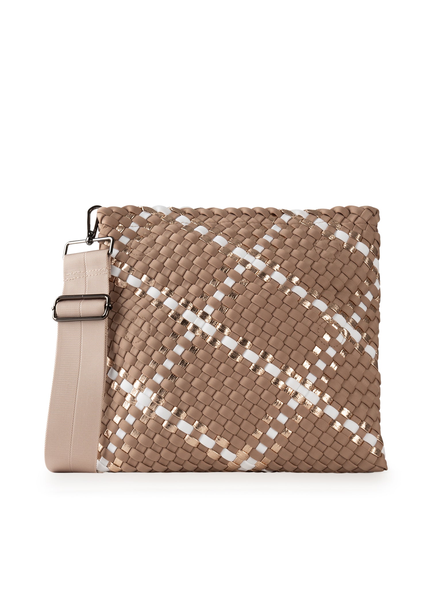 Val Latte Convertible Woven Crossbody - FINAL SALE