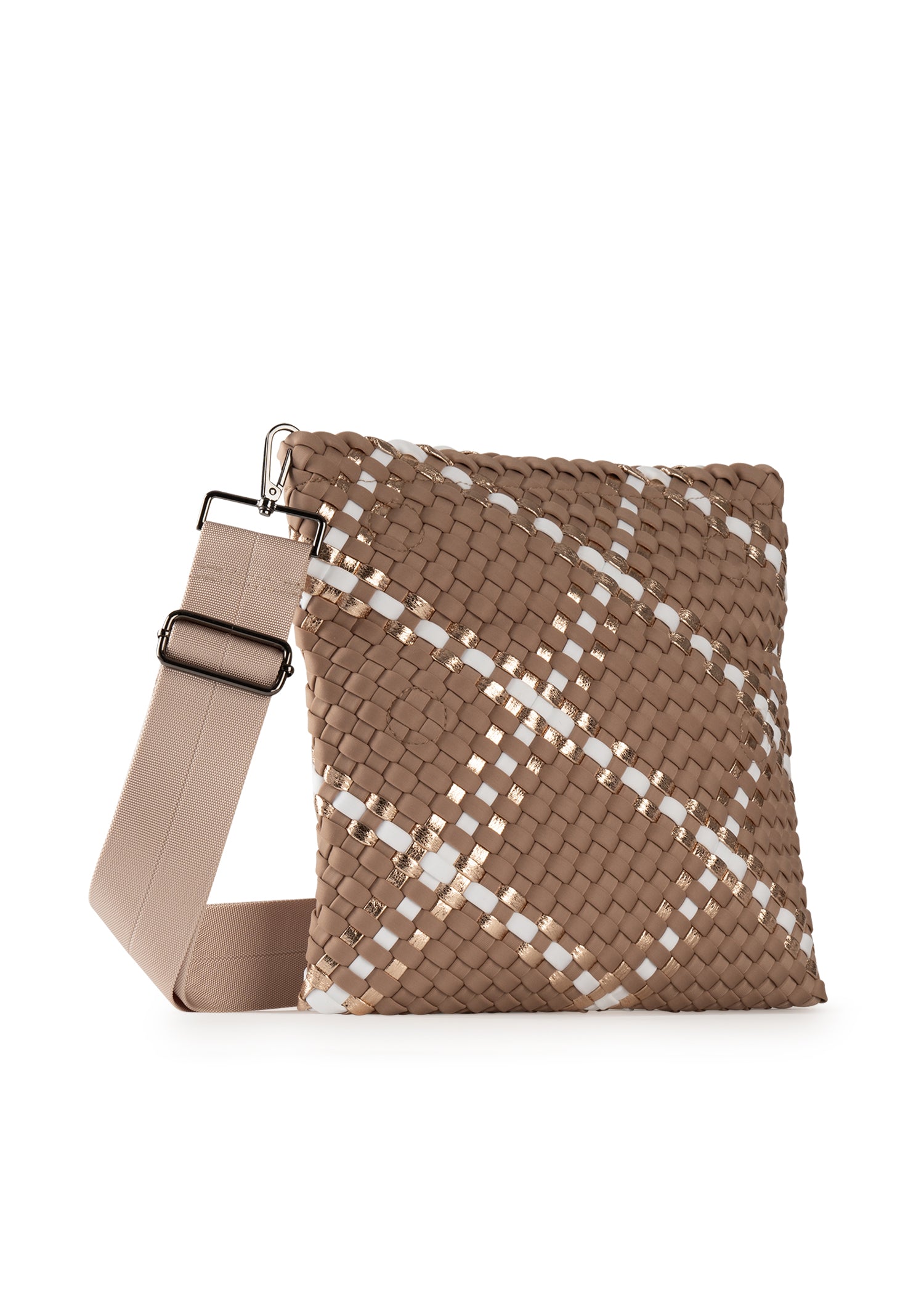 Val Latte Convertible Woven Crossbody - FINAL SALE