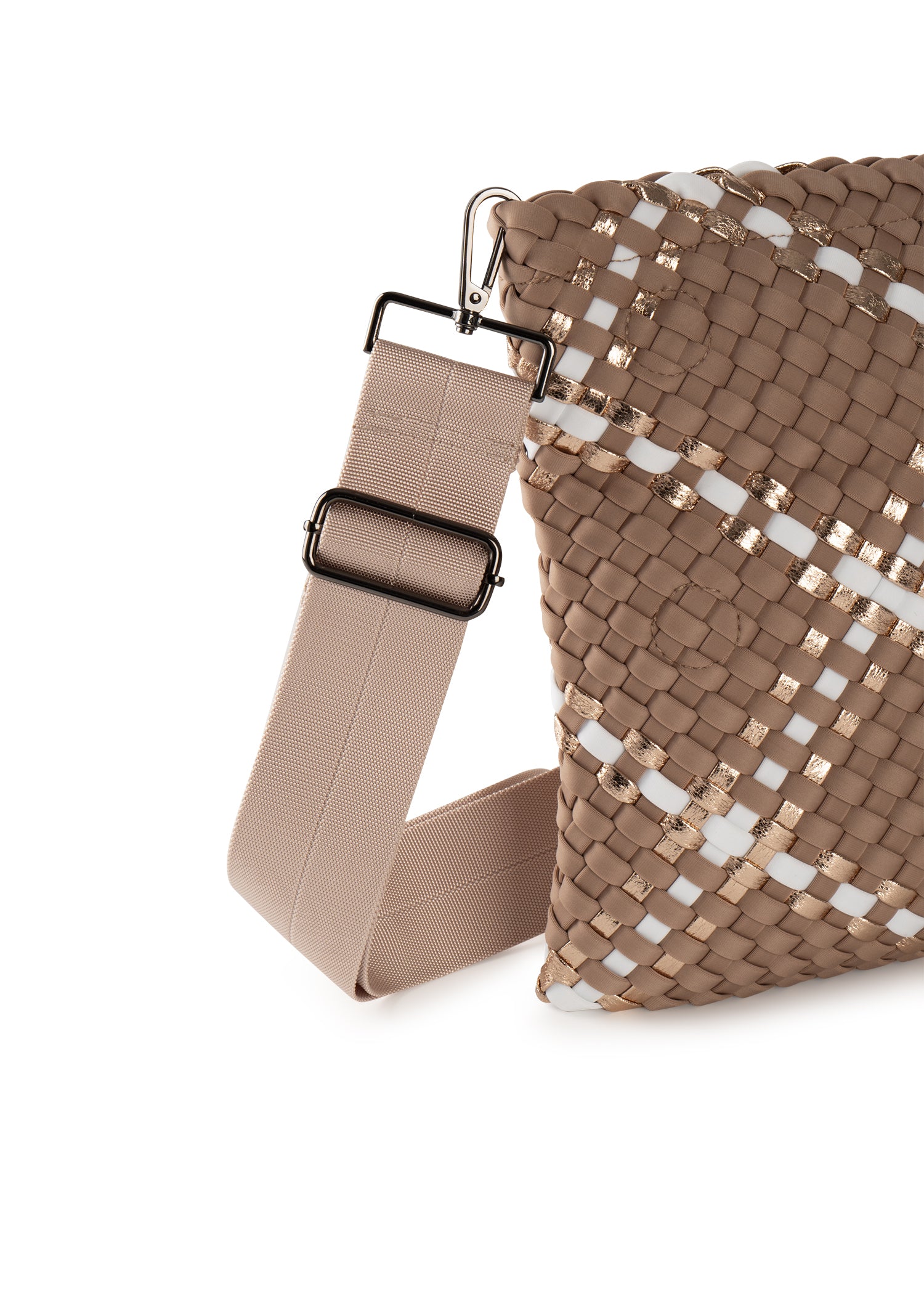 Val Latte Convertible Woven Crossbody - FINAL SALE