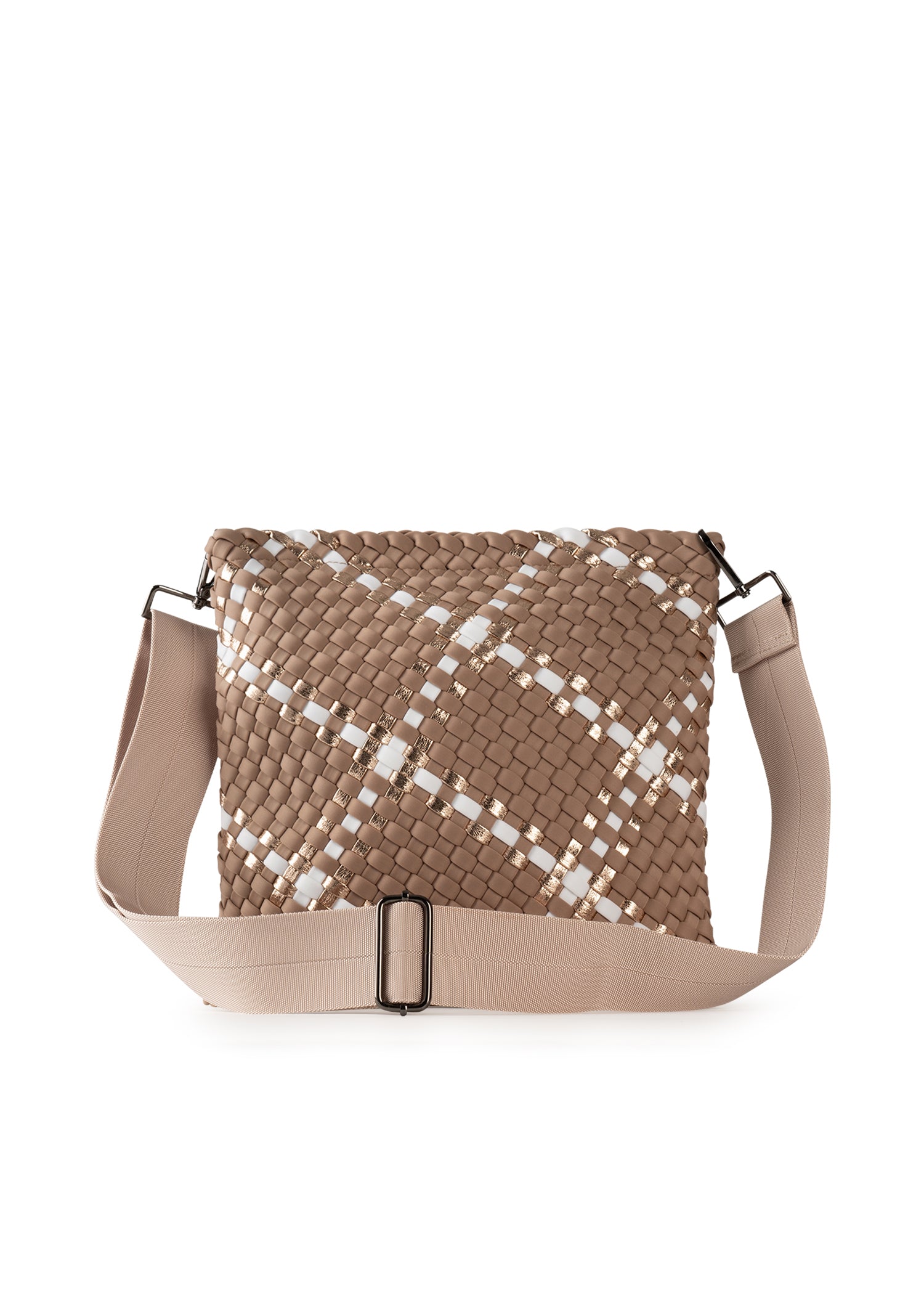Val Latte Convertible Woven Crossbody - FINAL SALE