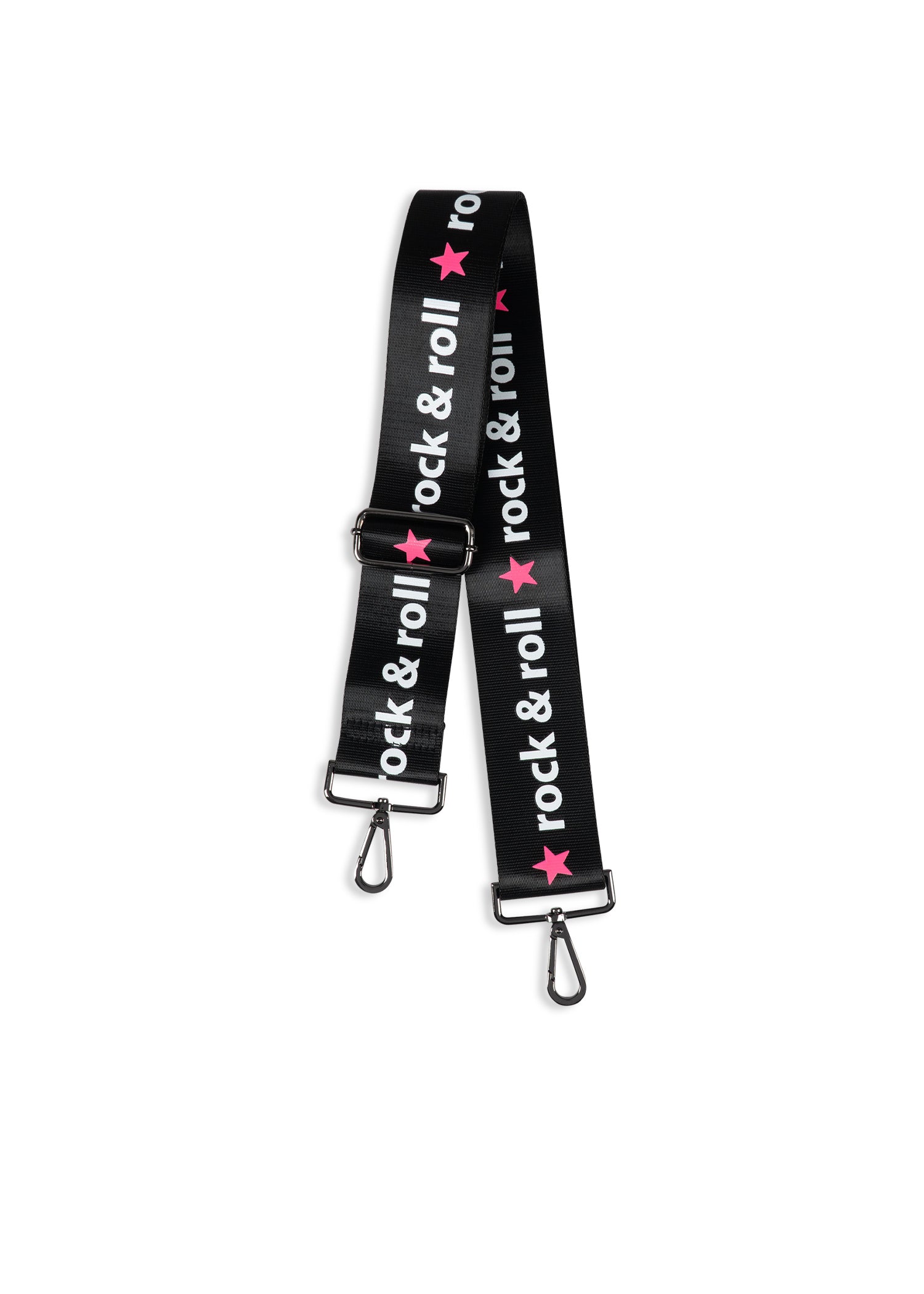rock & roll hot pink star handbag strap
