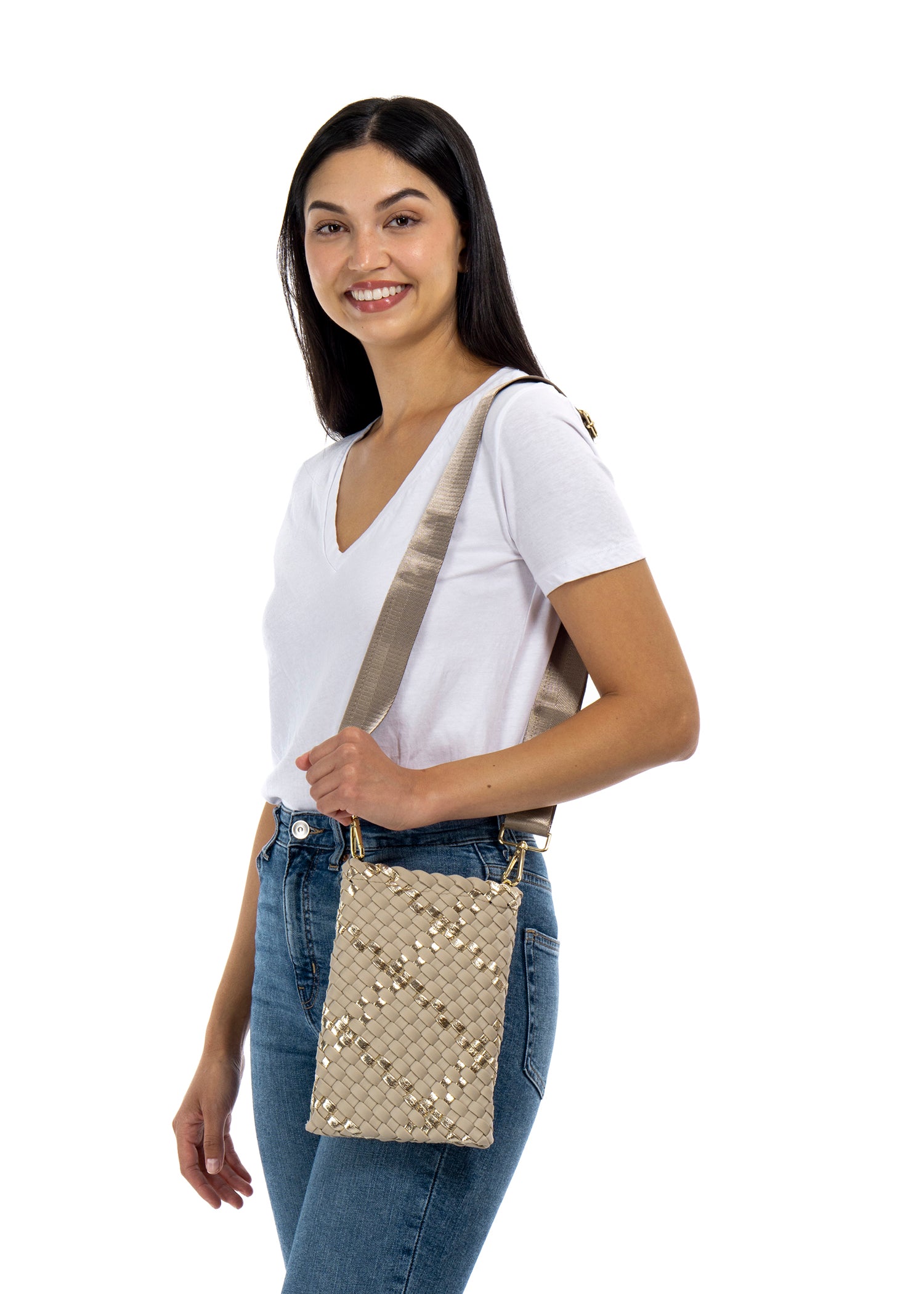Shay Buff Woven Phone Bag - FINAL SALE