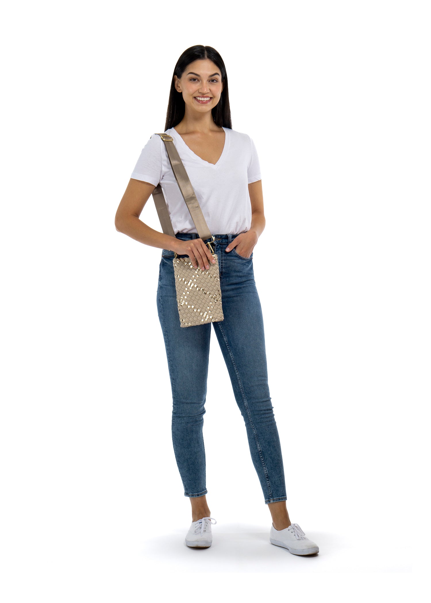 Shay Buff Woven Phone Bag - FINAL SALE