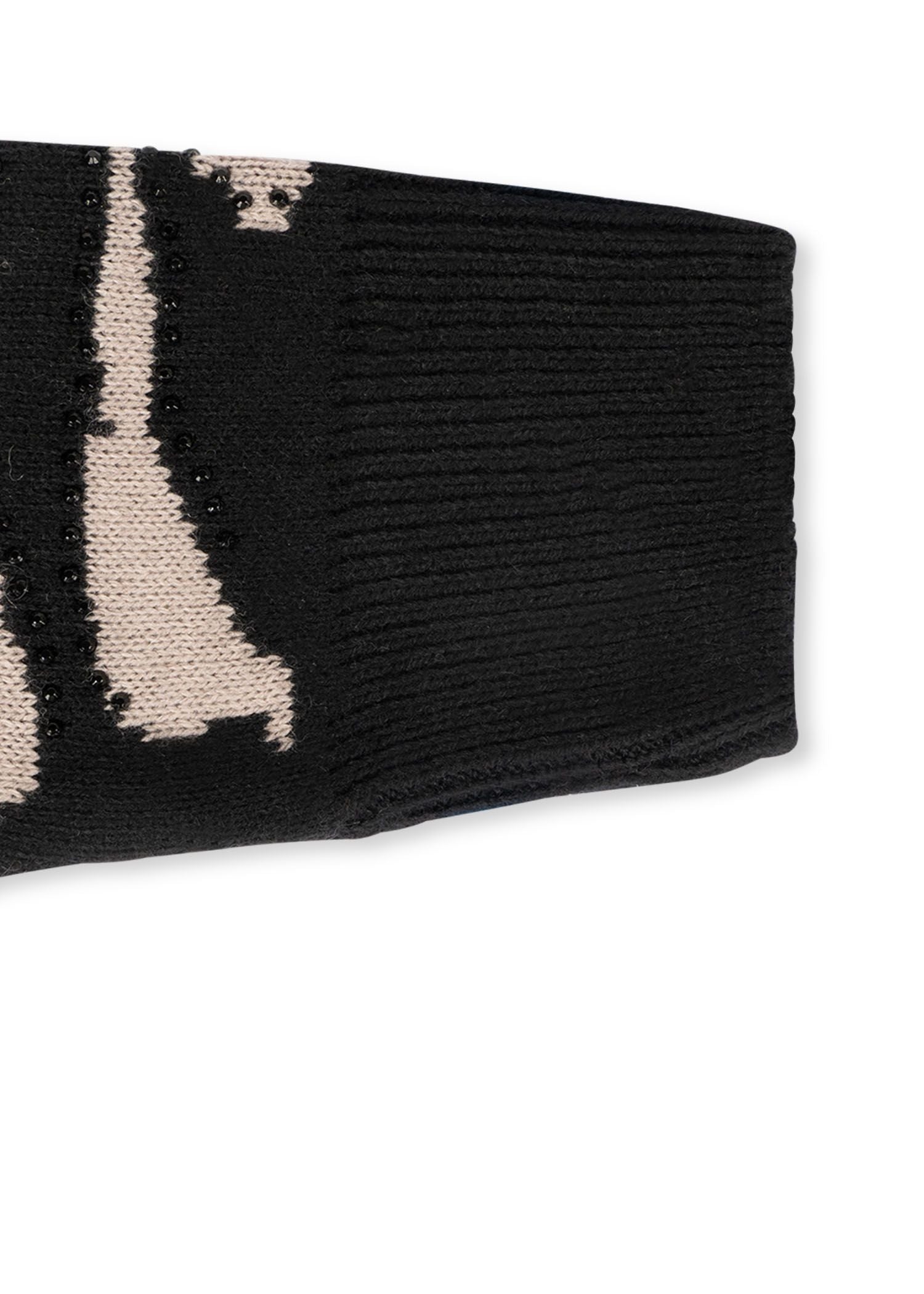 colorado black/beige camo fingerless gloves