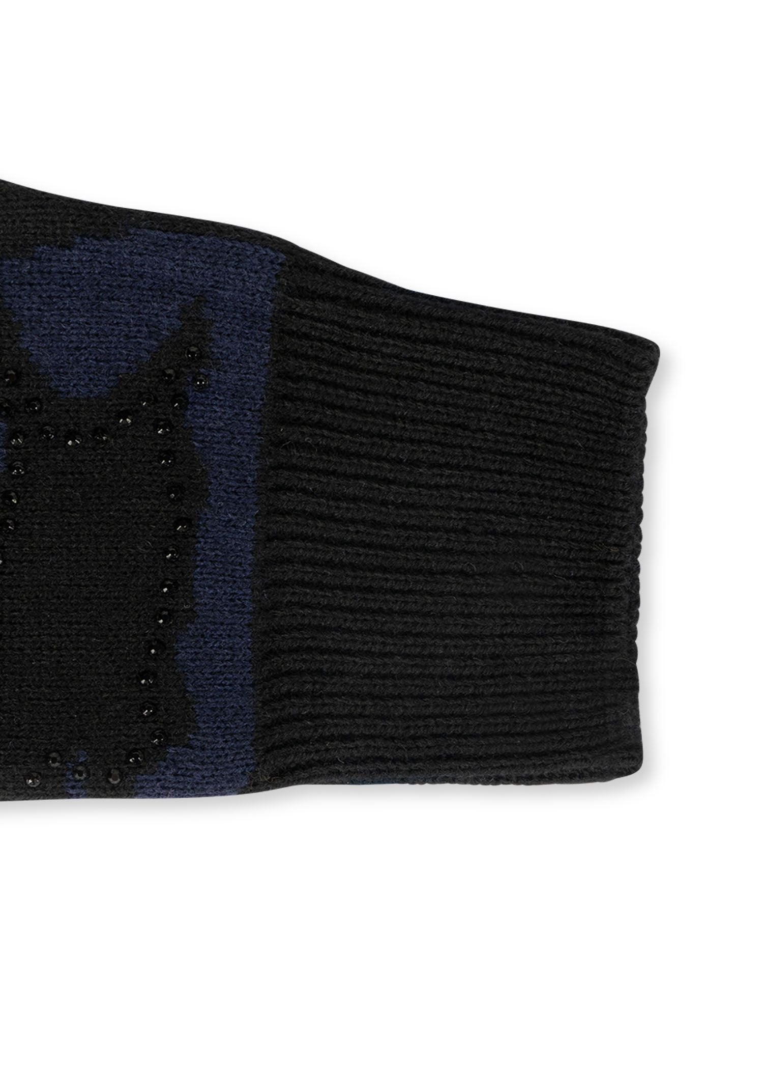 colorado black/navy camo fingerless gloves