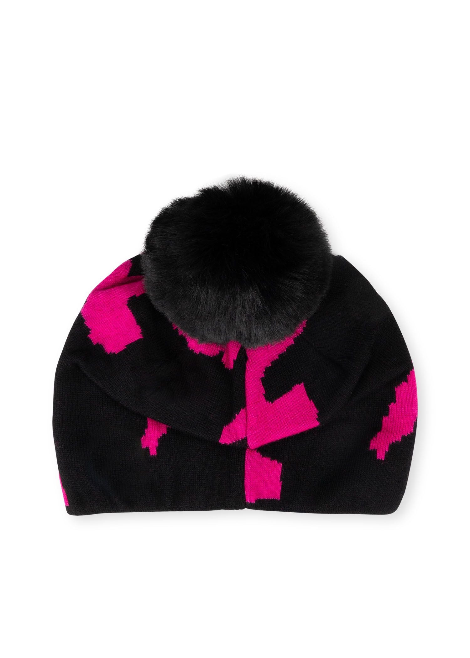 colorado black/hot pink camo beanie