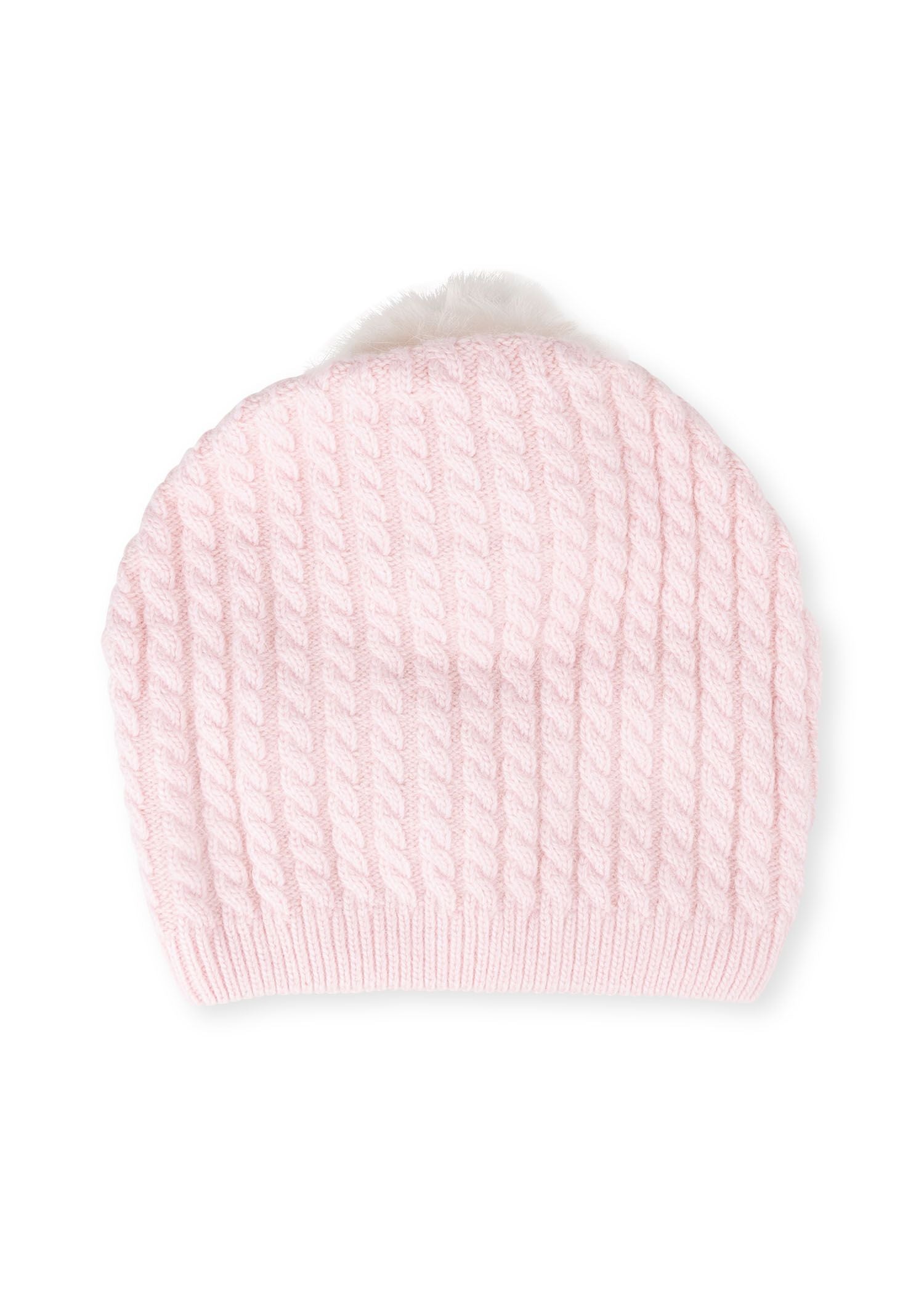 cabin cable hat pink