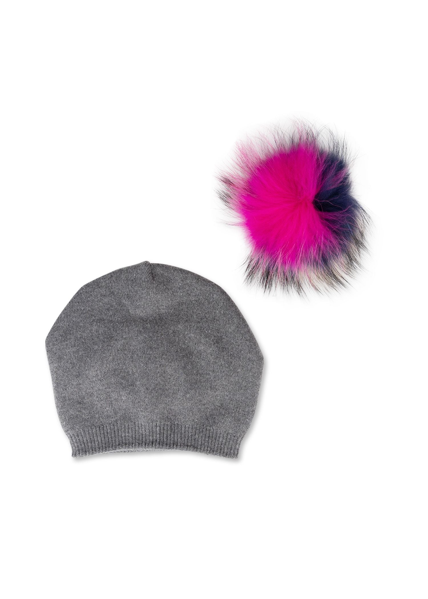 brooklyn beanie charcoal/multi fox