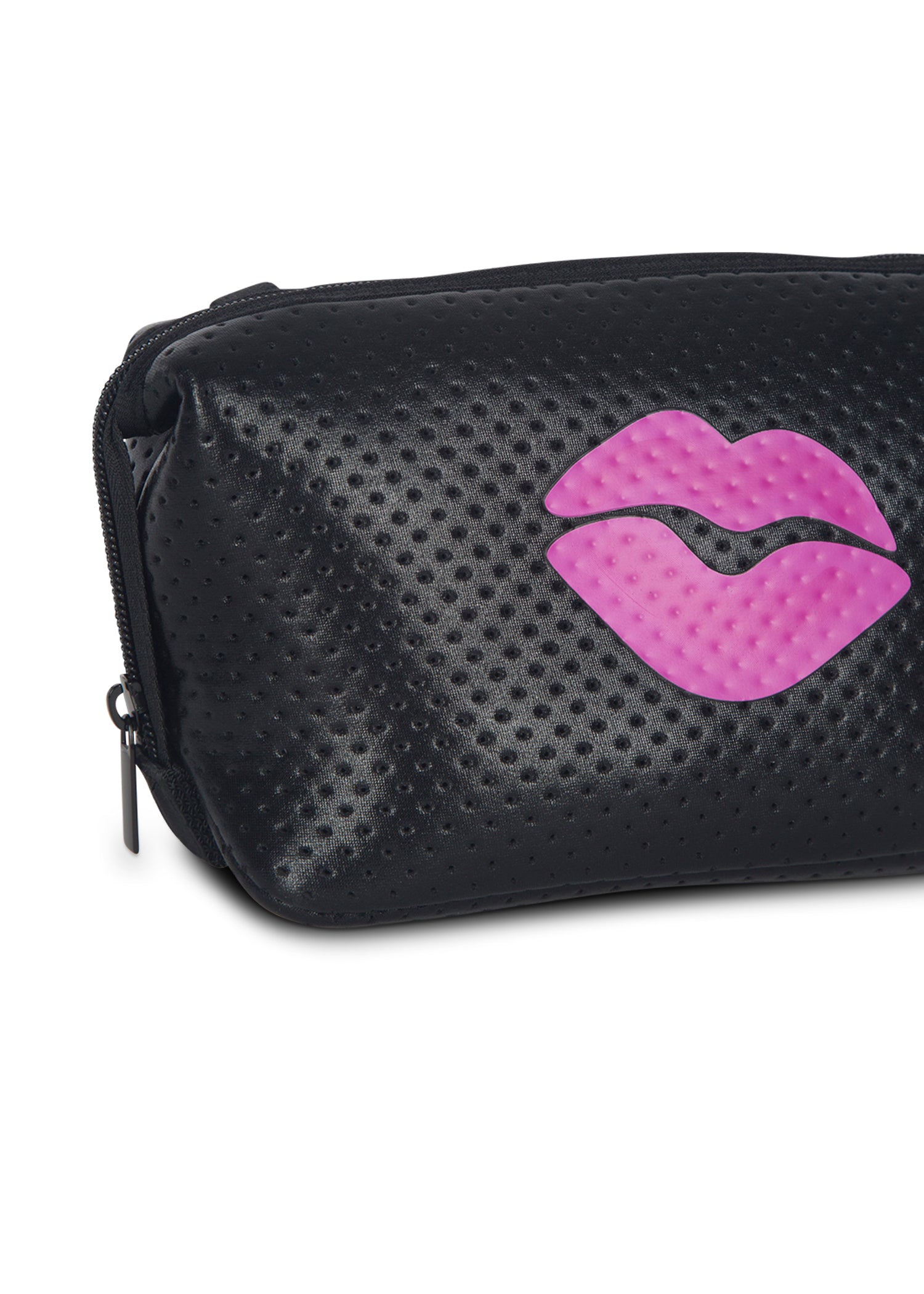 erin black coated/hot pink lips