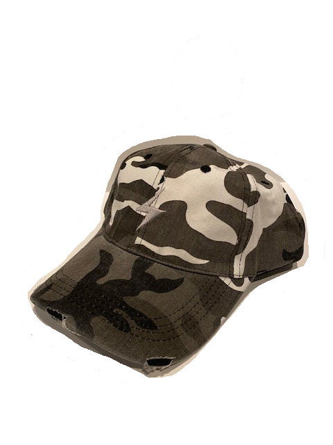 boardwalk baseball cap gray camo/silver bolt