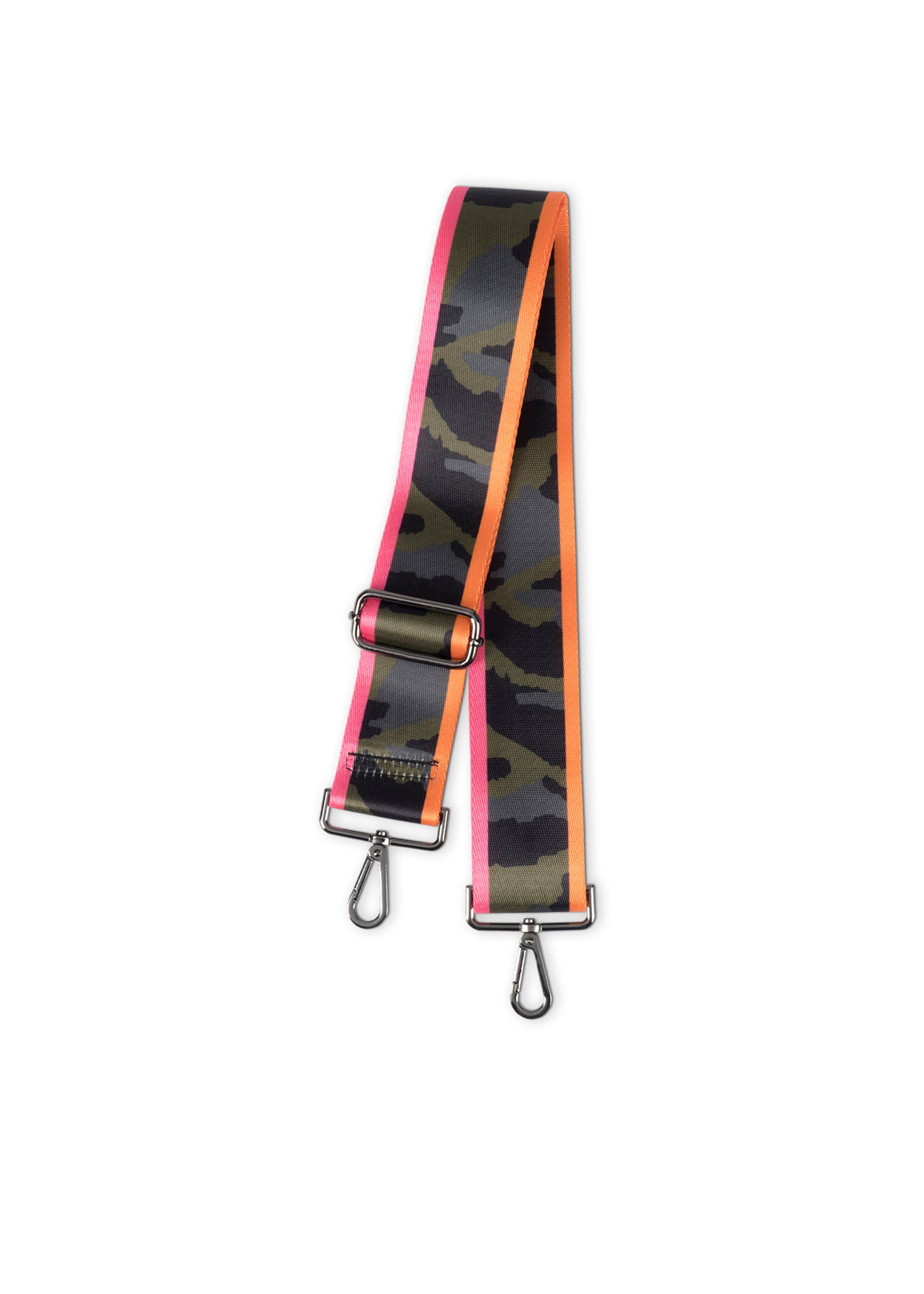 green camo/pink orange stripes handbag strap