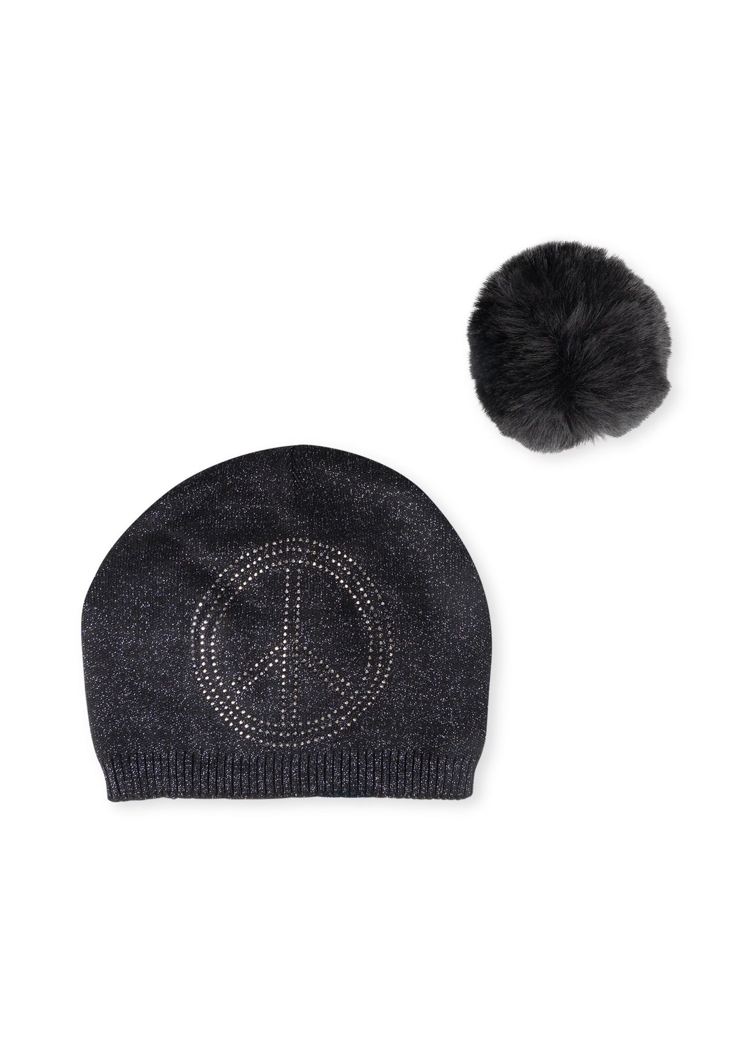 peace beanie black/hematite