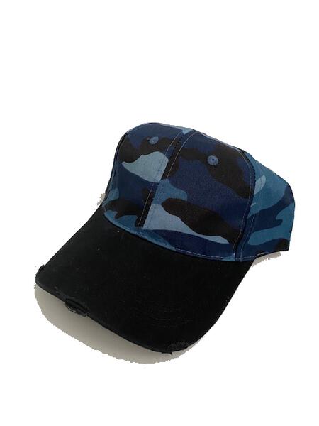 Blue Camo/Black Brim Boardwalk Baseball Cap - FINAL SALE