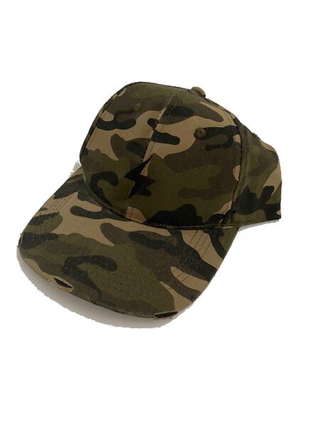 Green Camo/Black Bolt Boardwalk Baseball Cap - FINAL SALE
