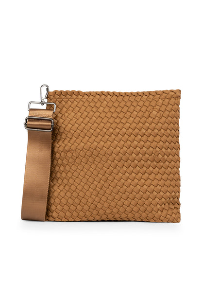 Val Camel Convertible Woven Crossbody PRE ORDER SHIP 2/15