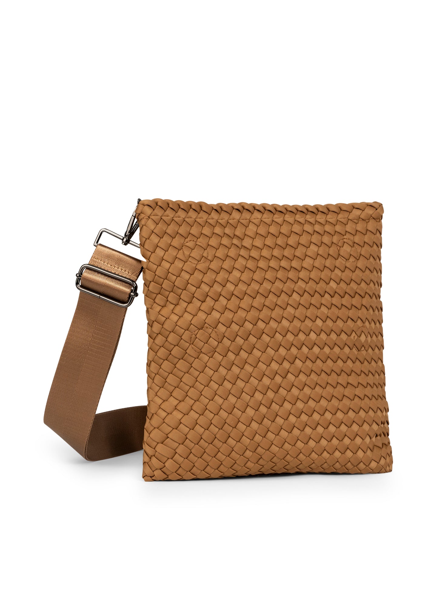 Val Camel Convertible Woven Crossbody PRE ORDER SHIP 2/15