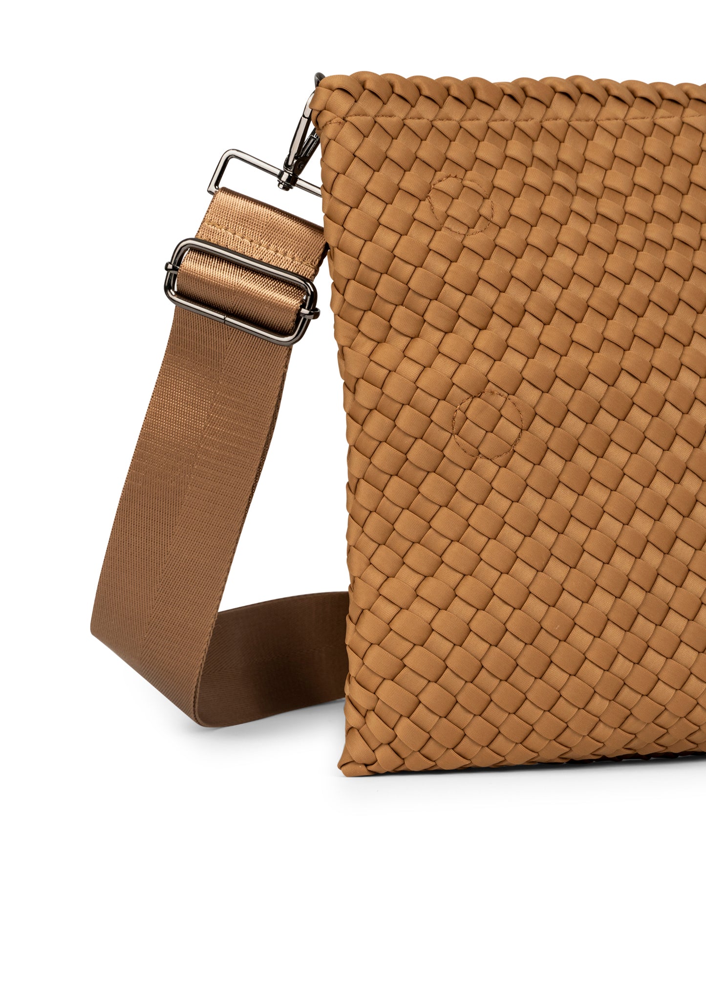 Val Camel Convertible Woven Crossbody PRE ORDER SHIP 2/15