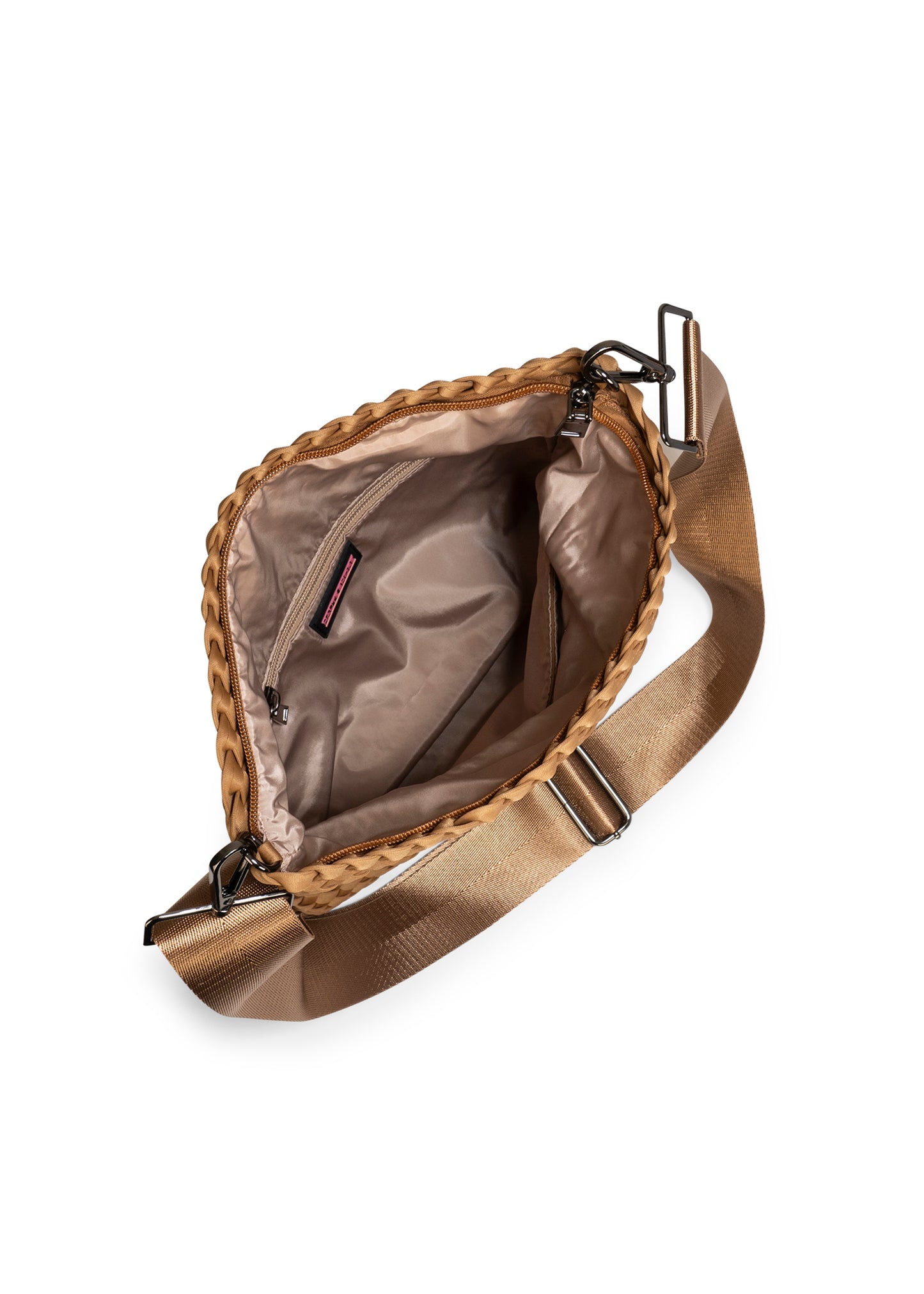Val Camel Convertible Woven Crossbody PRE ORDER SHIP 2/15