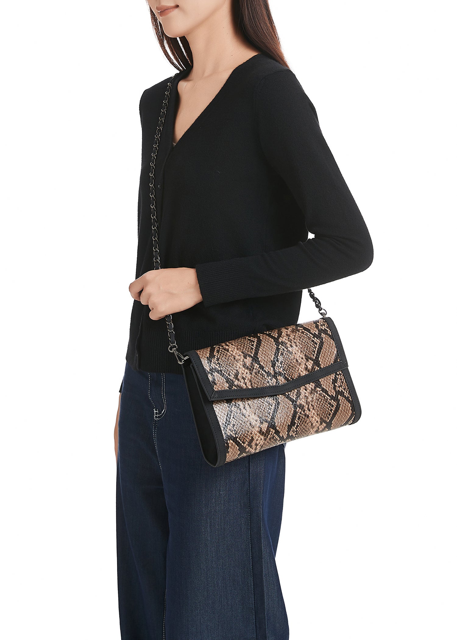 Beth Brown Python Clutch
