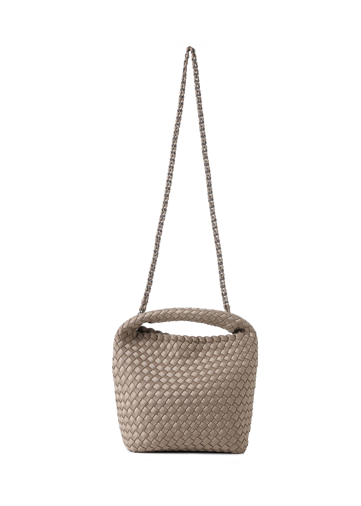 Shelly Taupe Woven Bucket Bag