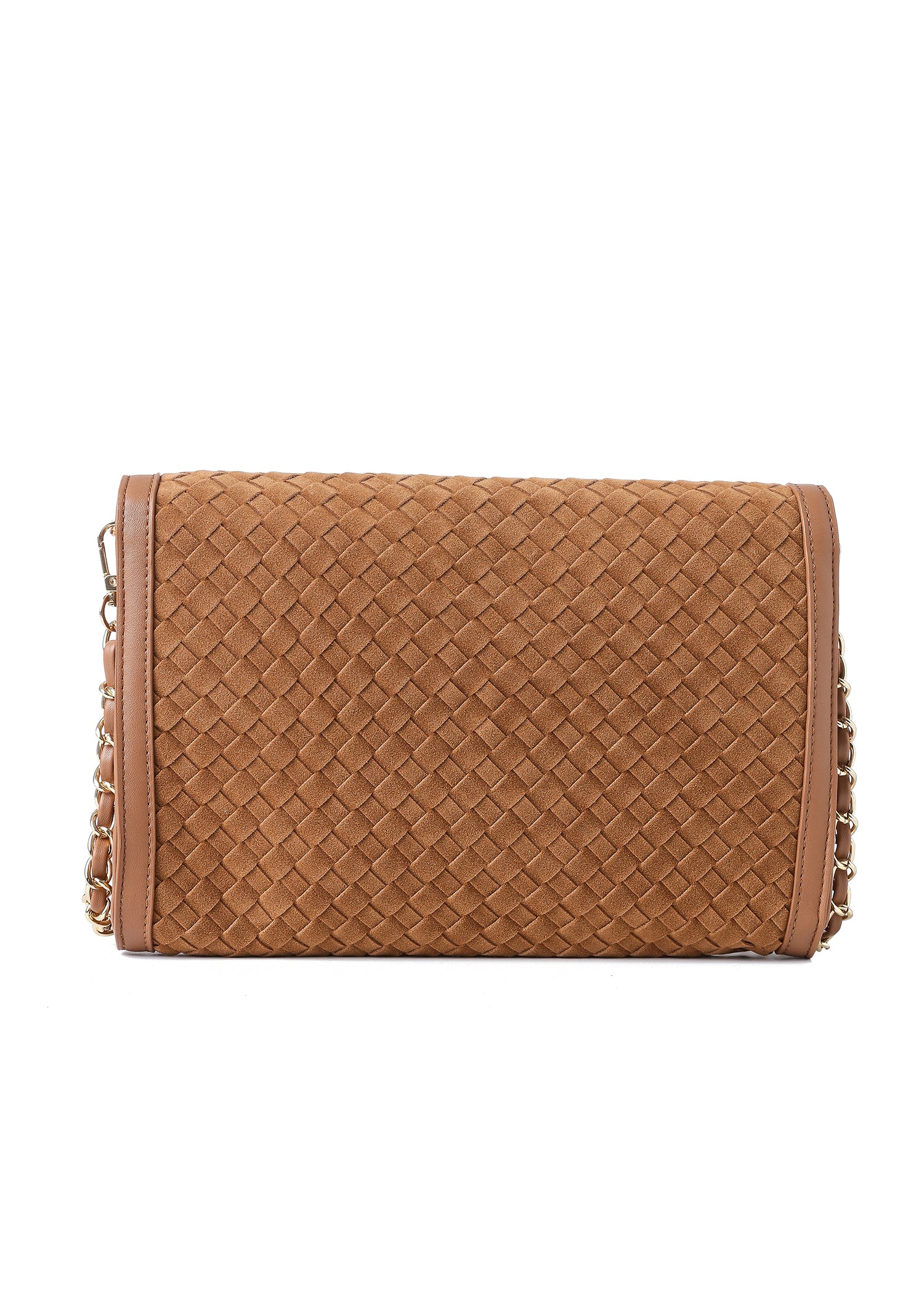 Beth Saddle Woven Clutch