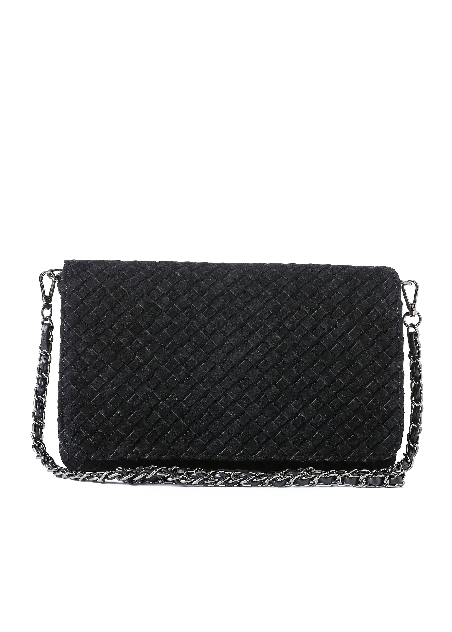 Lexi Woven Black Crossbody