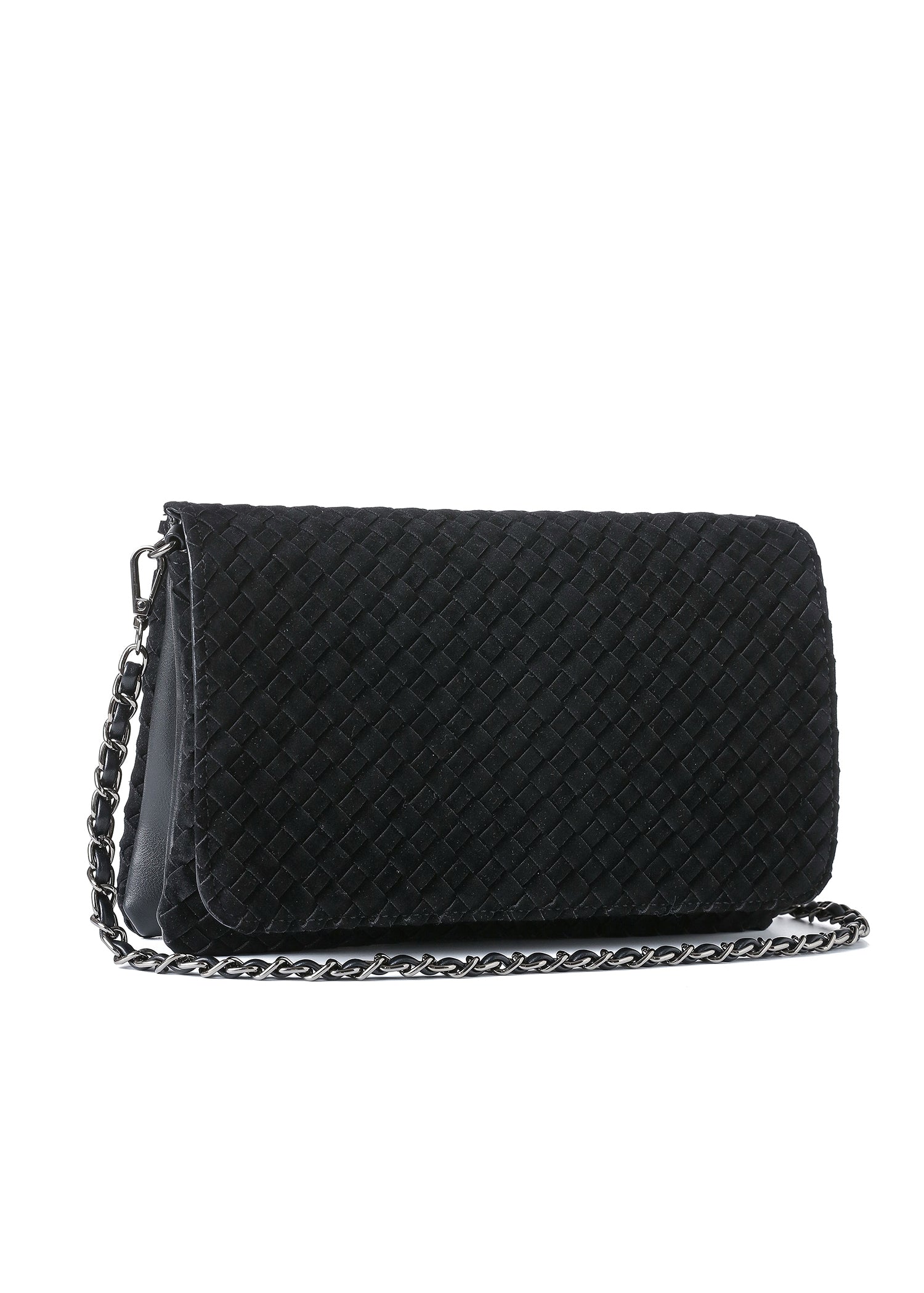 Lexi Woven Black Crossbody