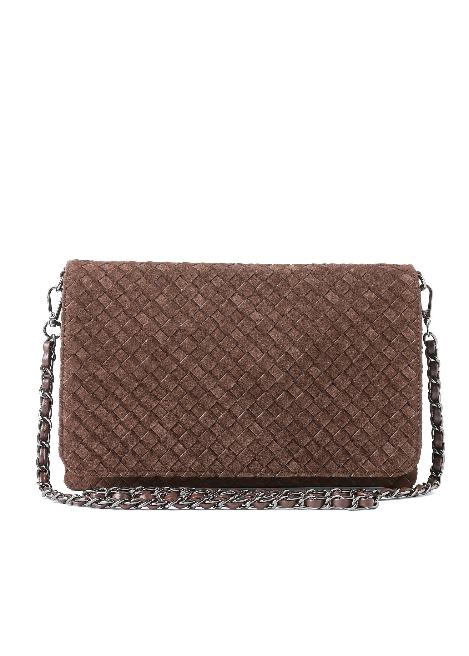 Lexi Woven Chocolate Crossbody PRE-ORDER SHIP 12/1